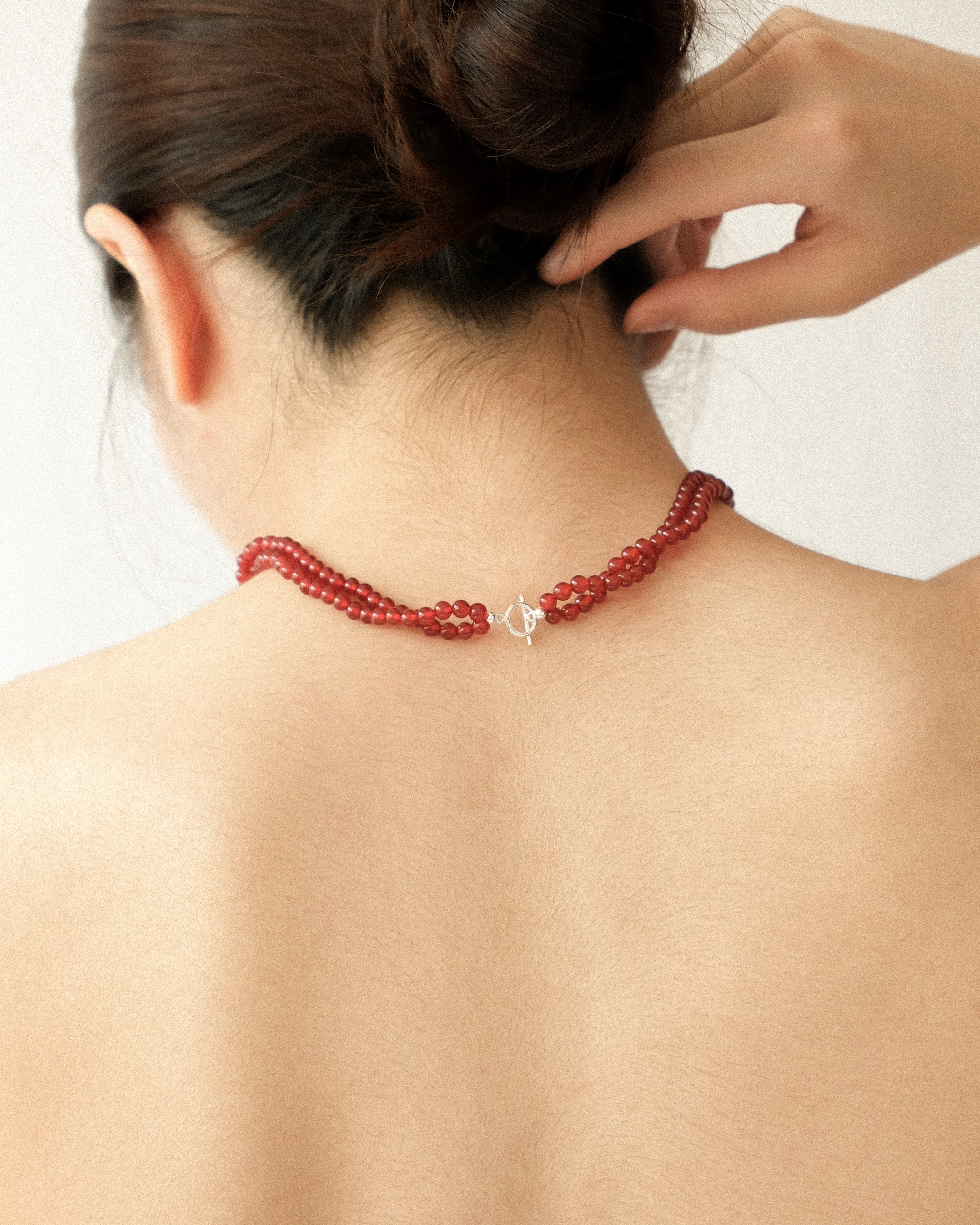 Olaré Carnelian Braidable Choker Necklace
