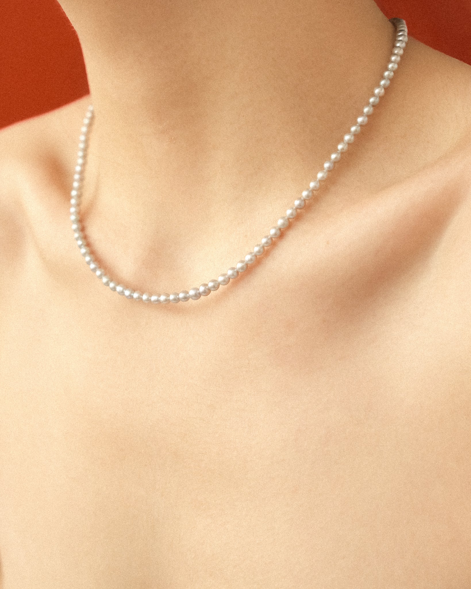 Naios Tiny Cadet Blue Keshi Pearl Necklace