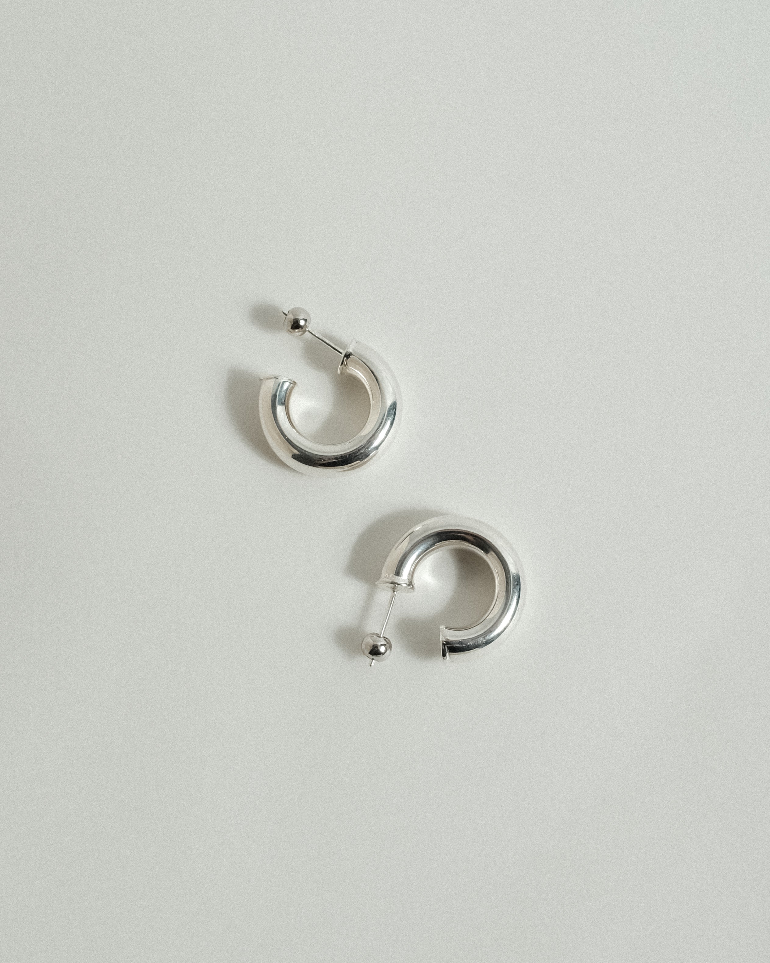 Classic Round Hoop Stud Earrings