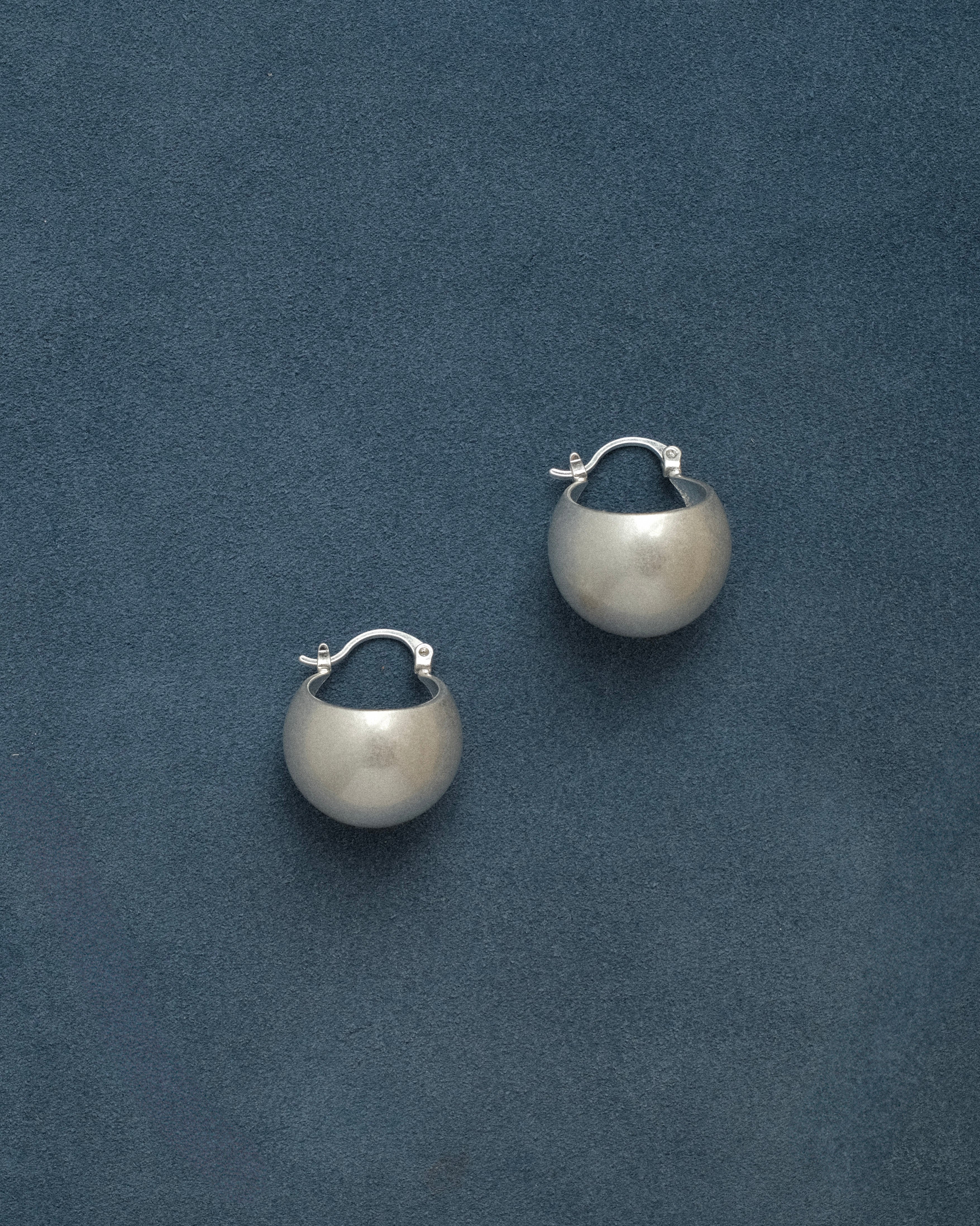 Orelle Bold Satin Bell Hoop Earrings