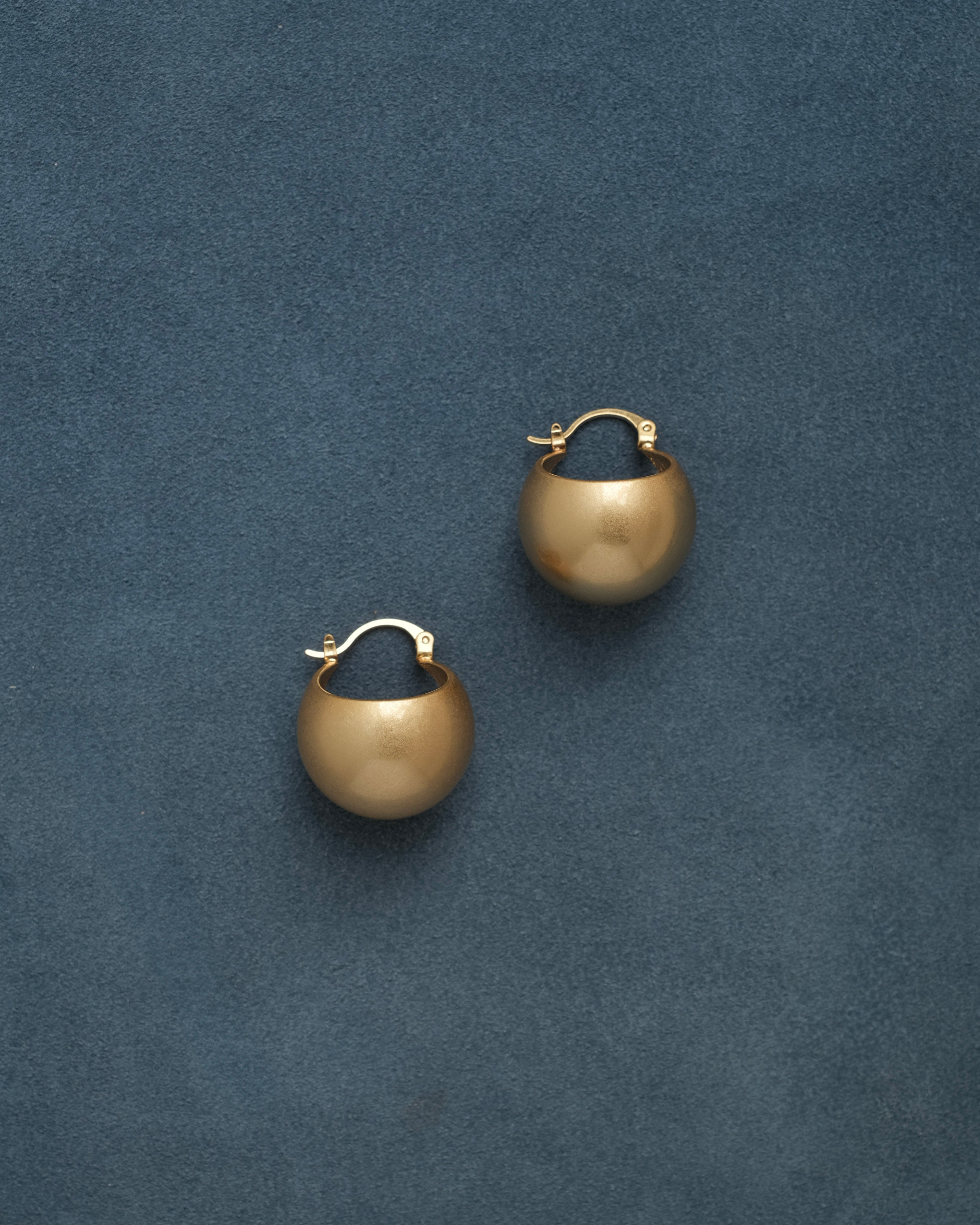 Orelle Bold Satin Bell Hoop Earrings