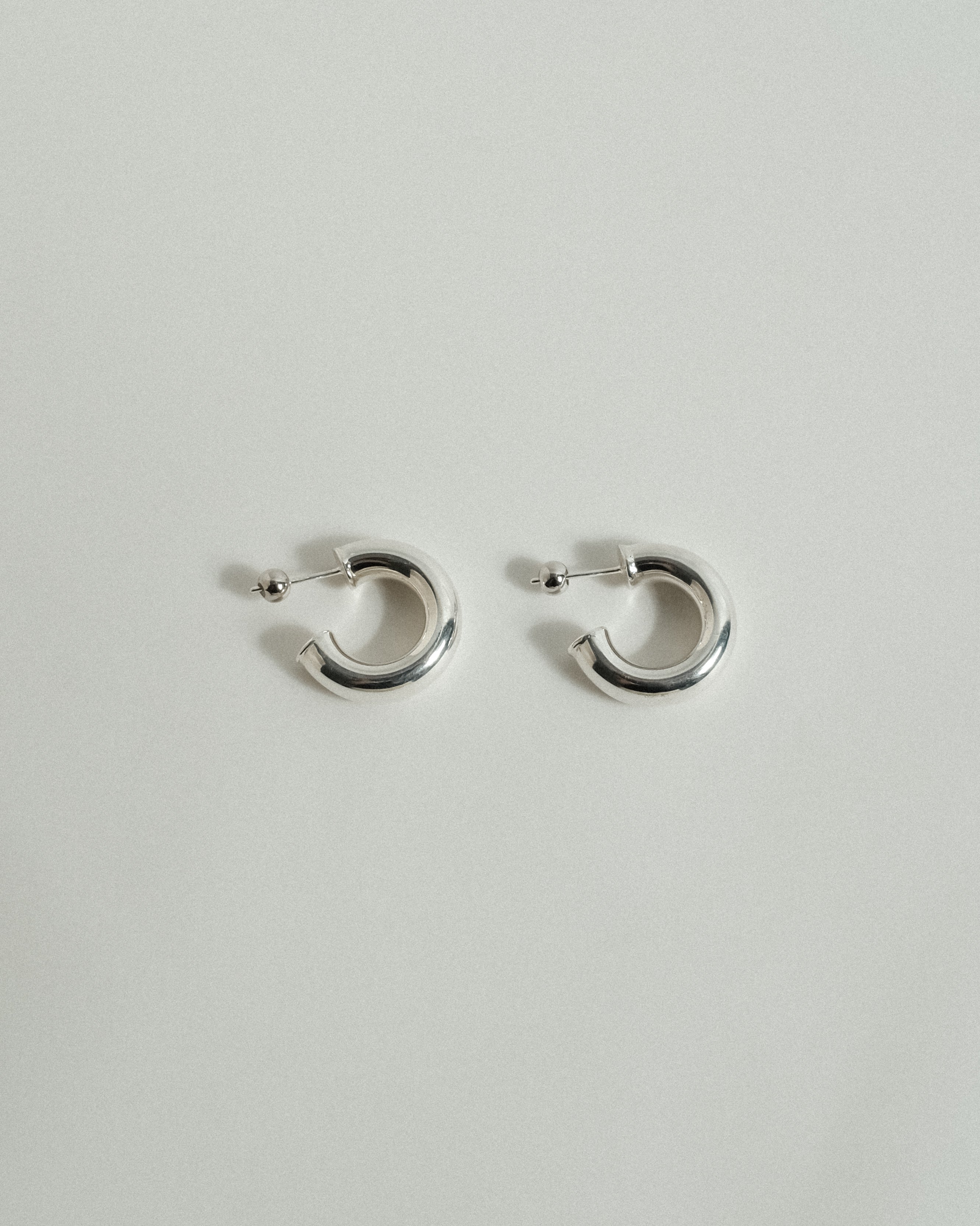 Classic Round Hoop Stud Earrings