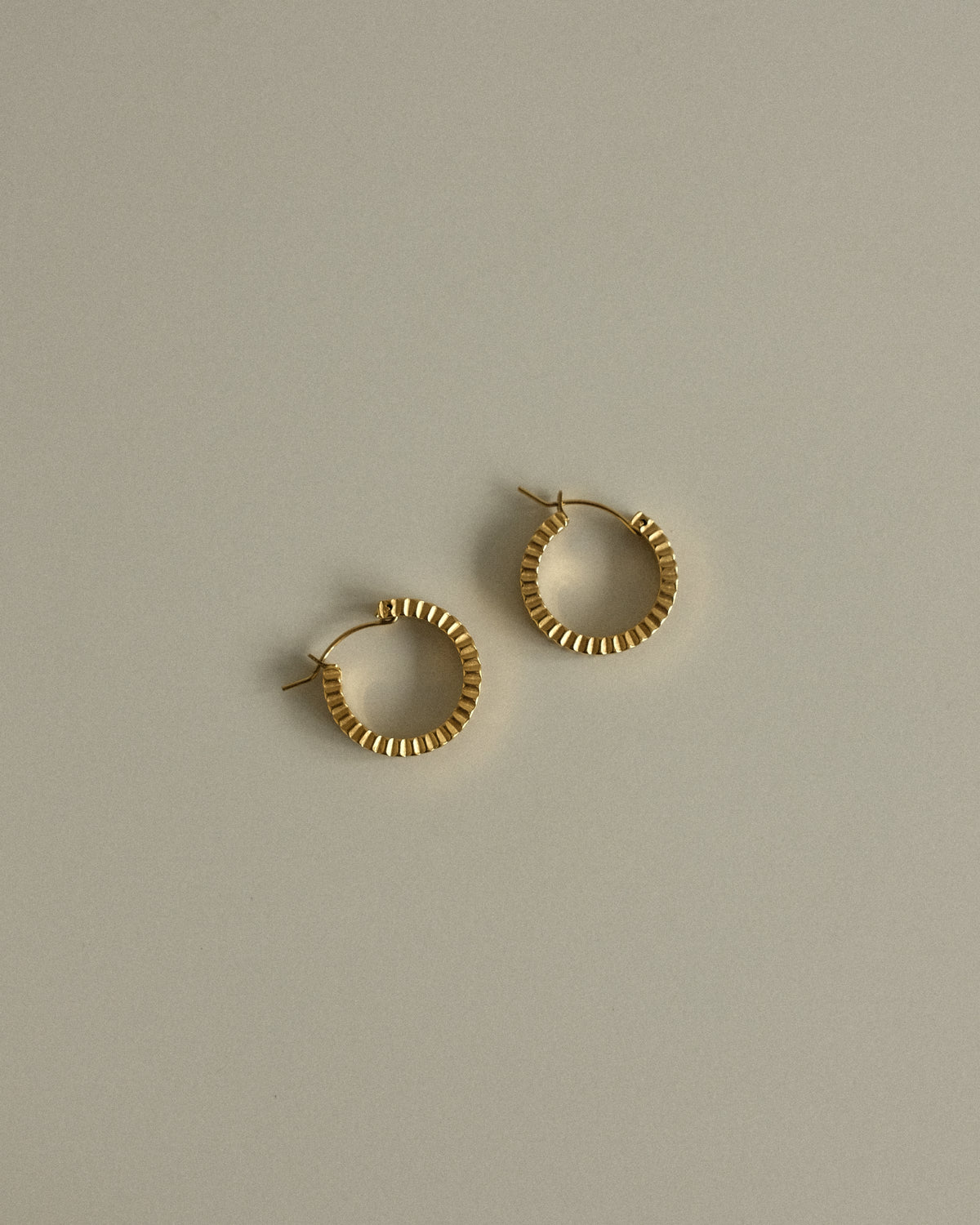Paige Ribbed Hoop Earrings