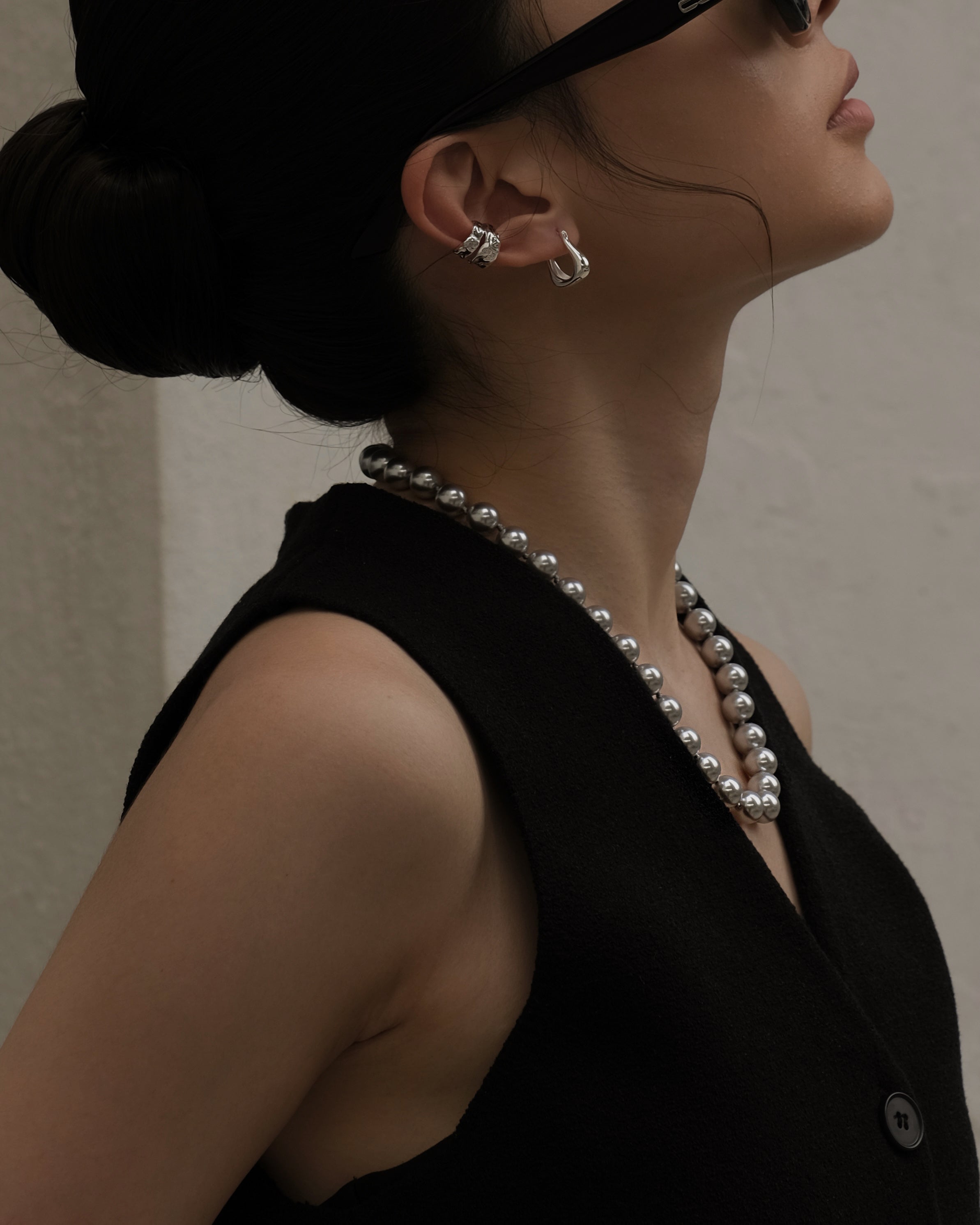Fae Mini Puffed Hoop Earrings