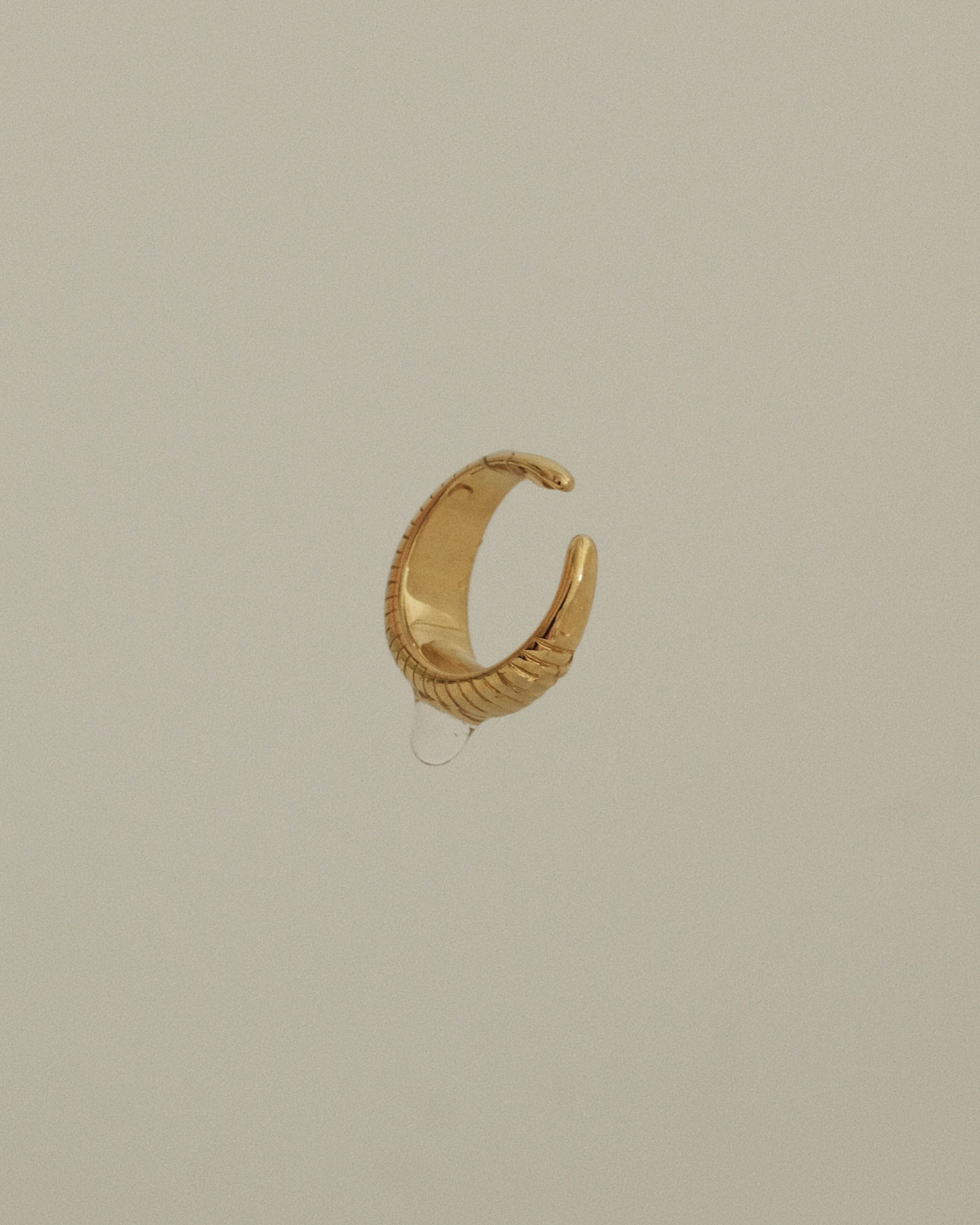 Maeva Ridged Croissant Dome Ring