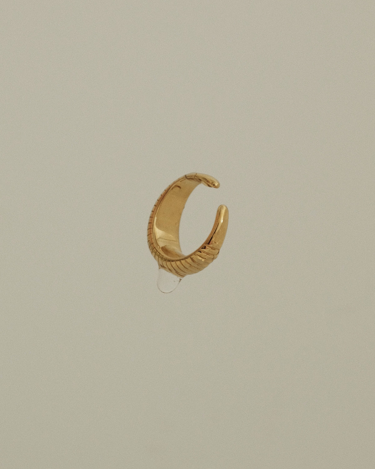 Maeva Ridged Croissant Dome Ring