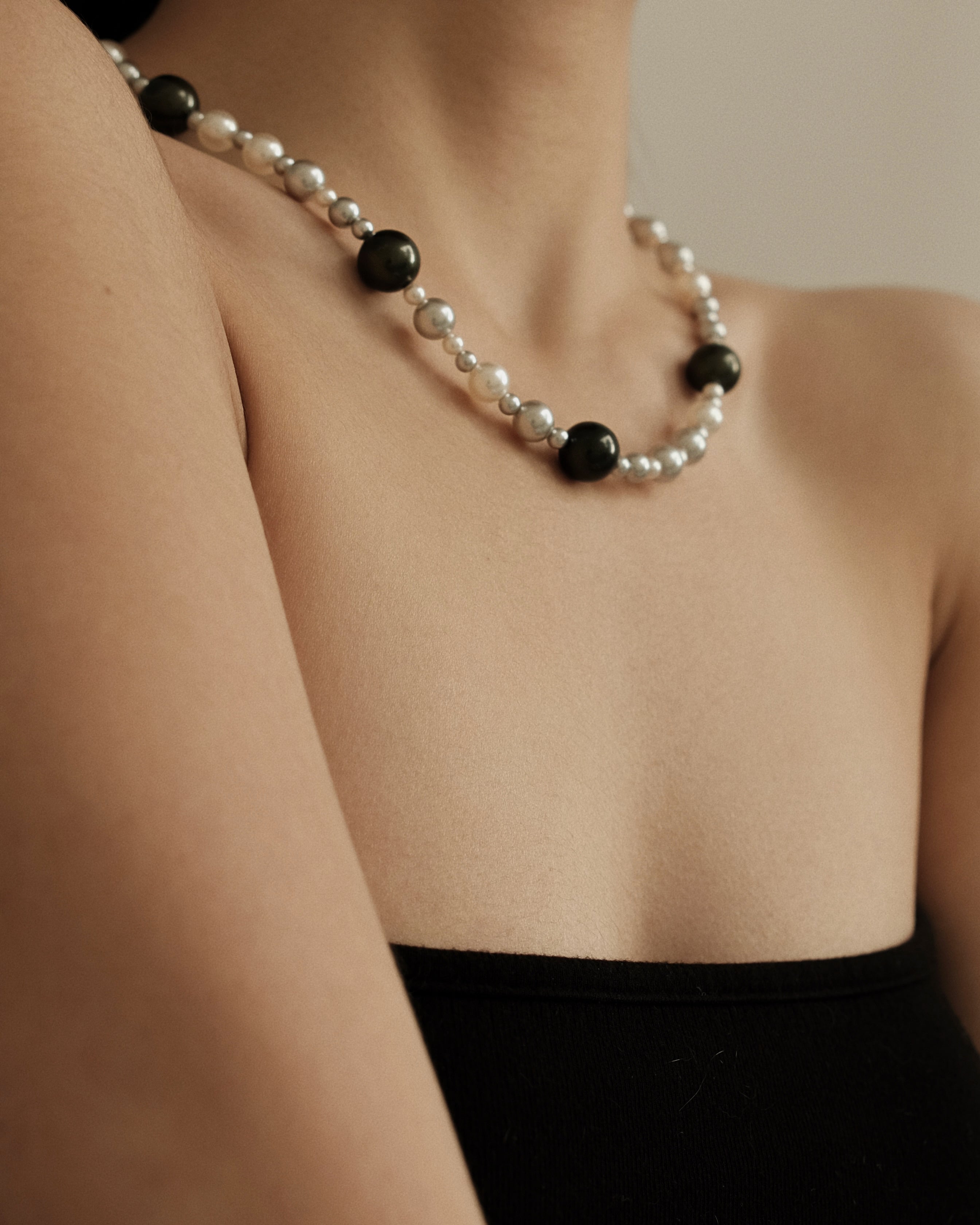 Magalie Crystal Pearl Necklace