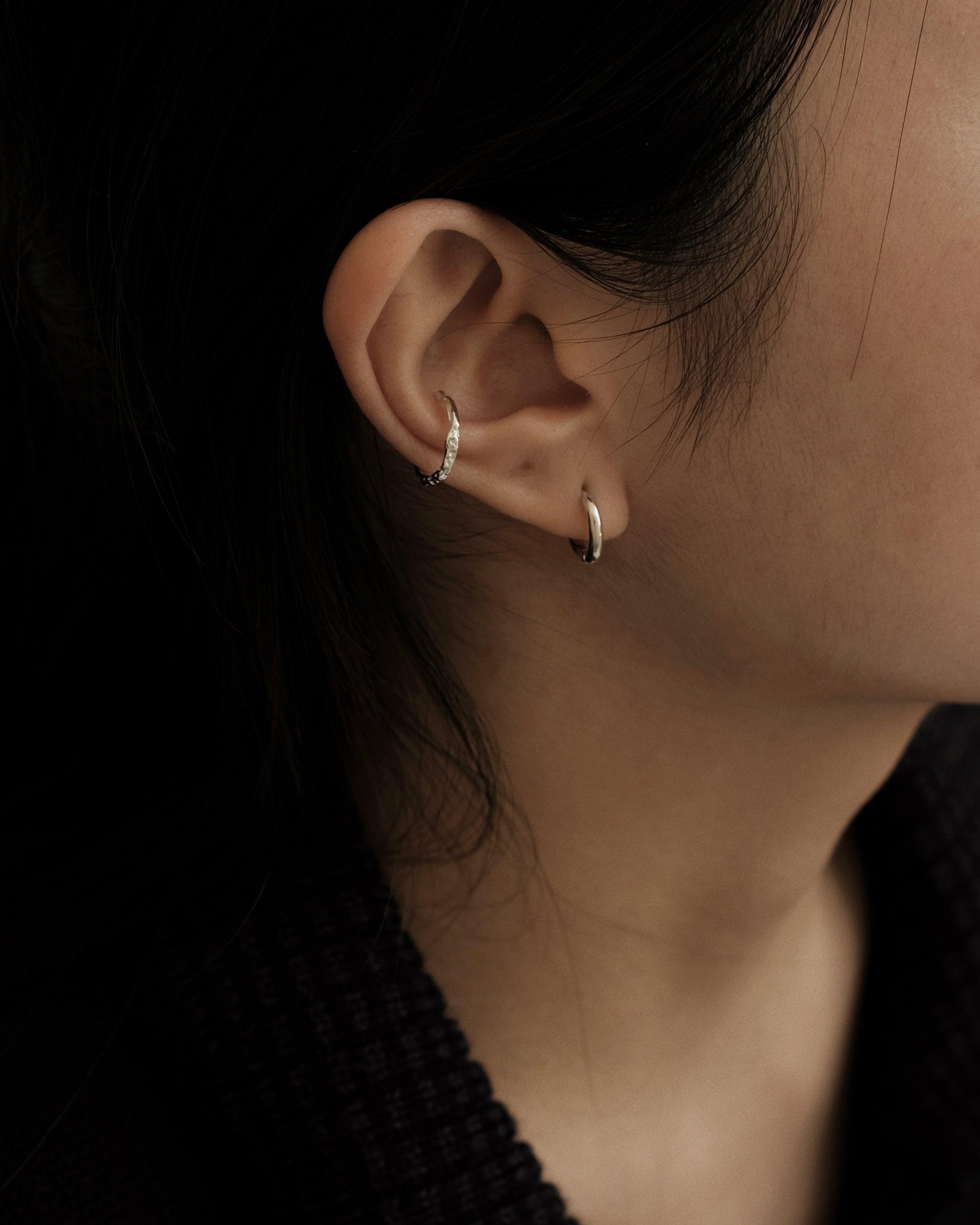 Insa Petite Hammered Ear Cuff