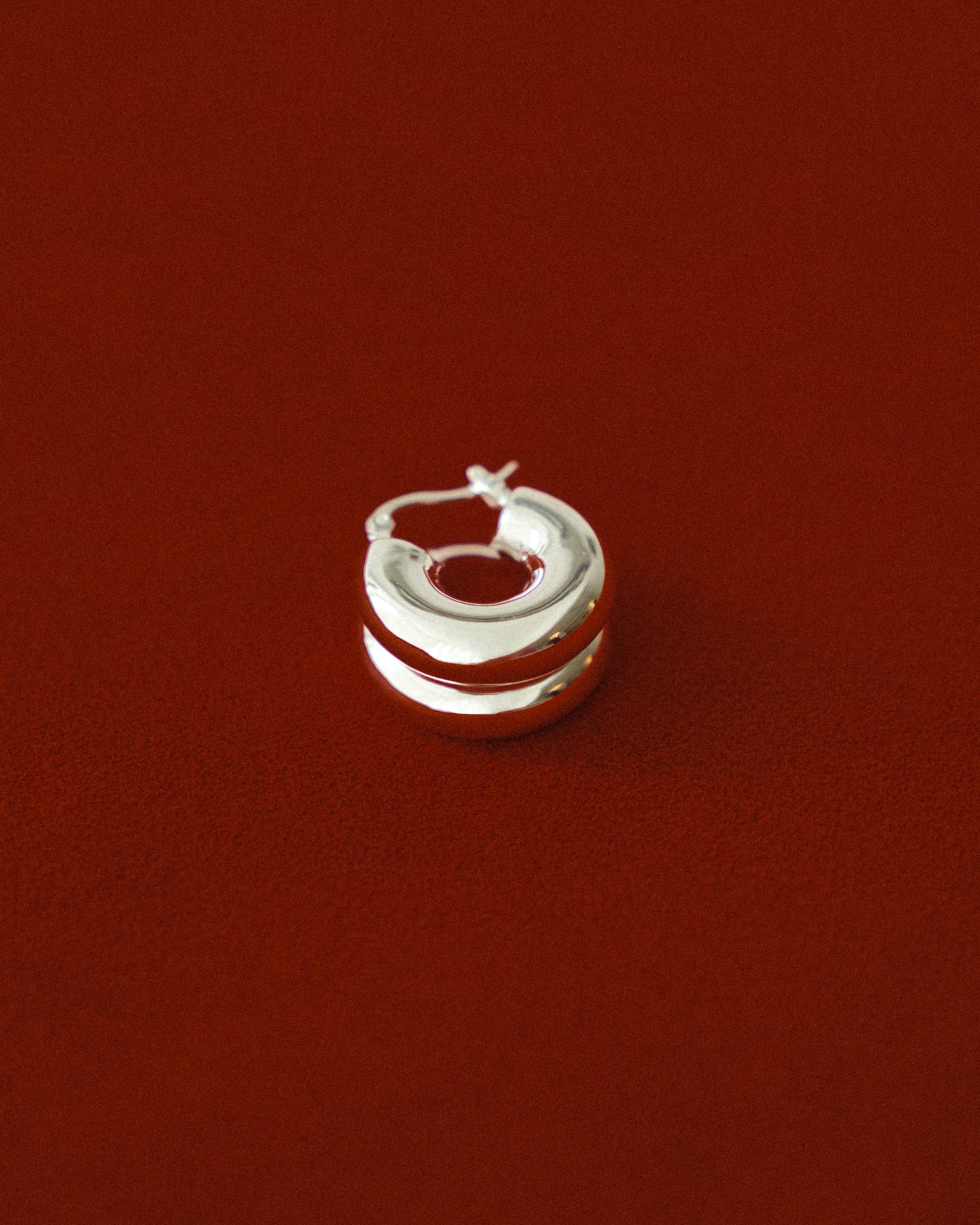 Margaret Round Donut Hoop Earrings