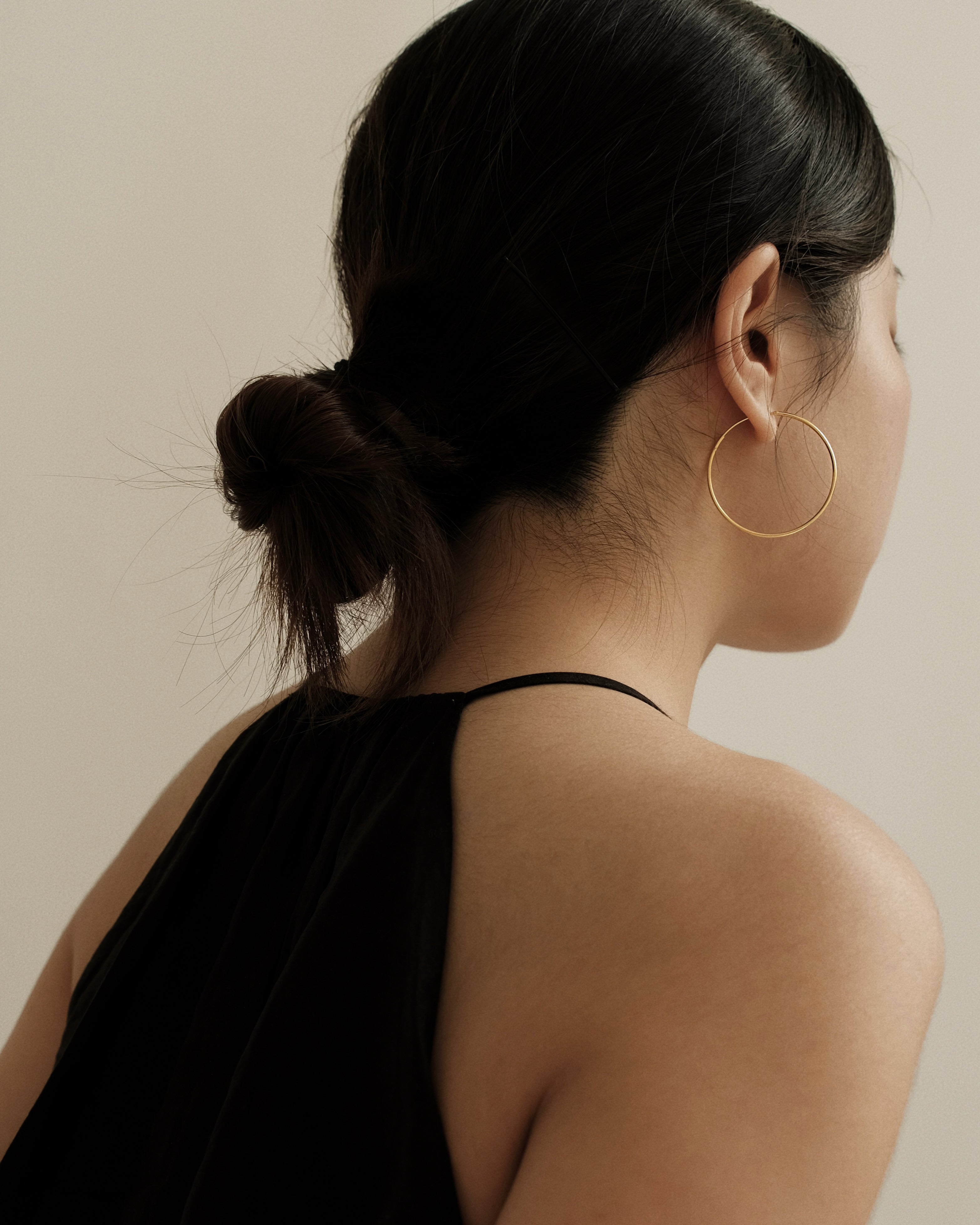 Edna Large Thin Hoop Earrings