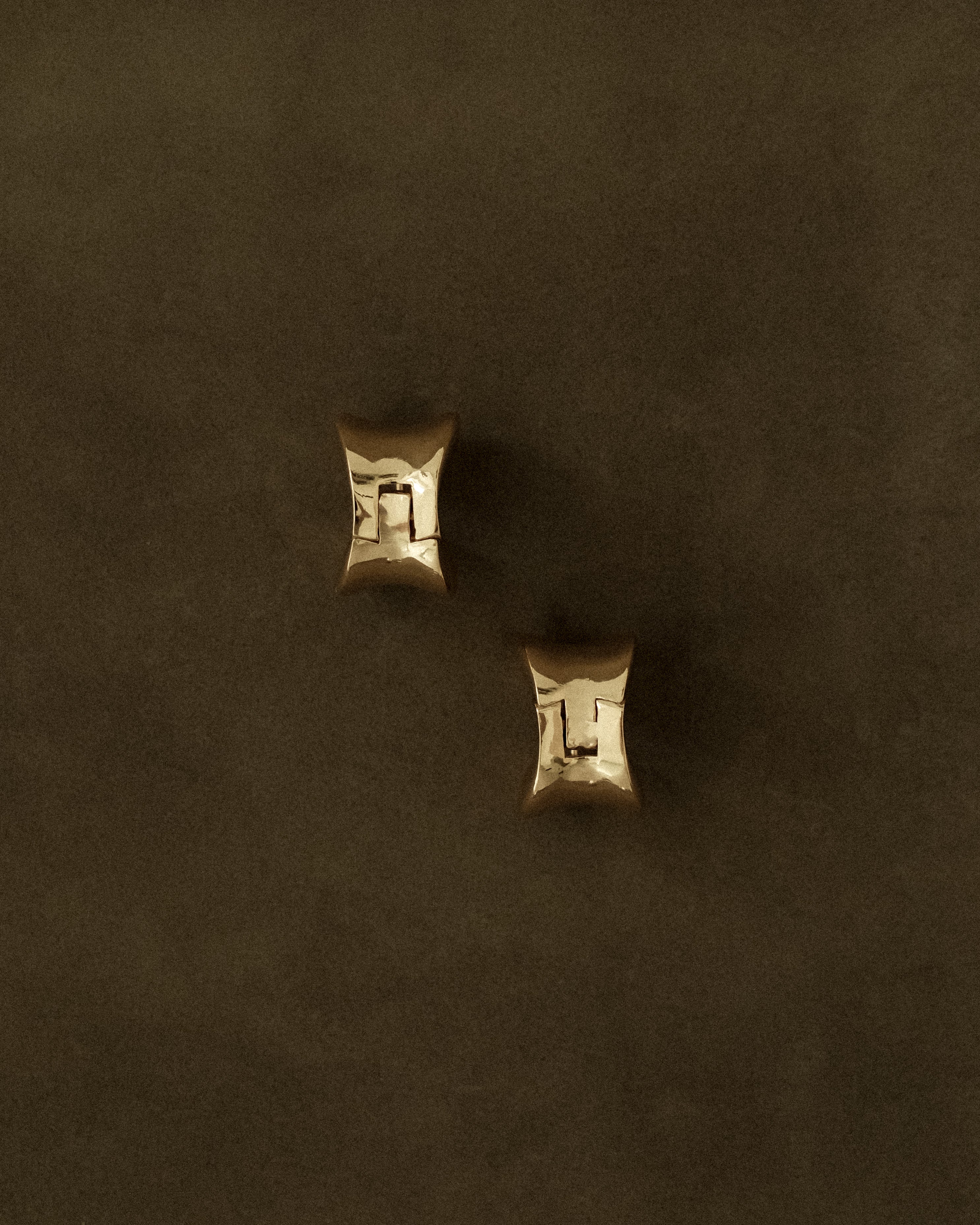 Penelope Dome Curved Hoop Earrings