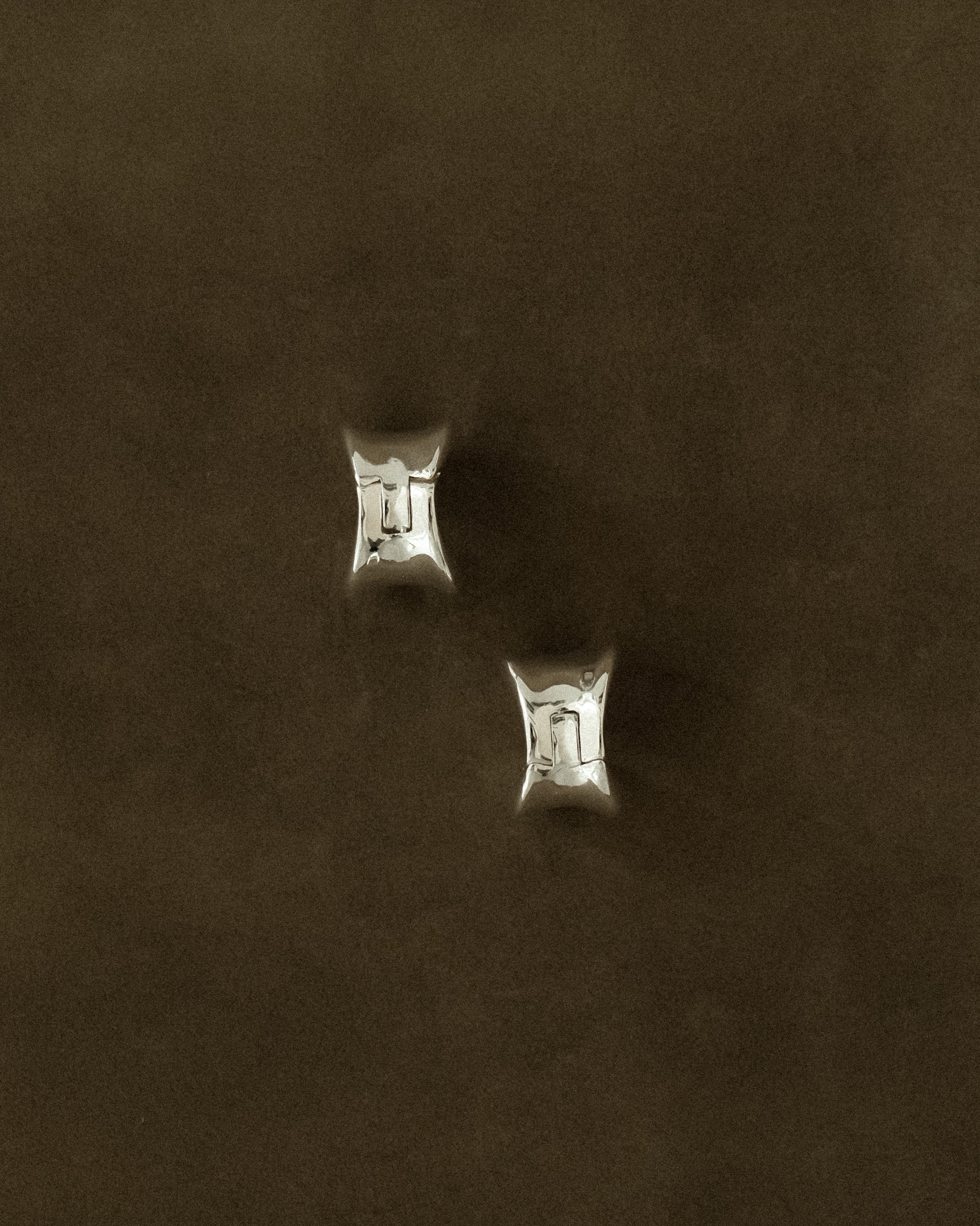 Penelope Dome Curved Hoop Earrings