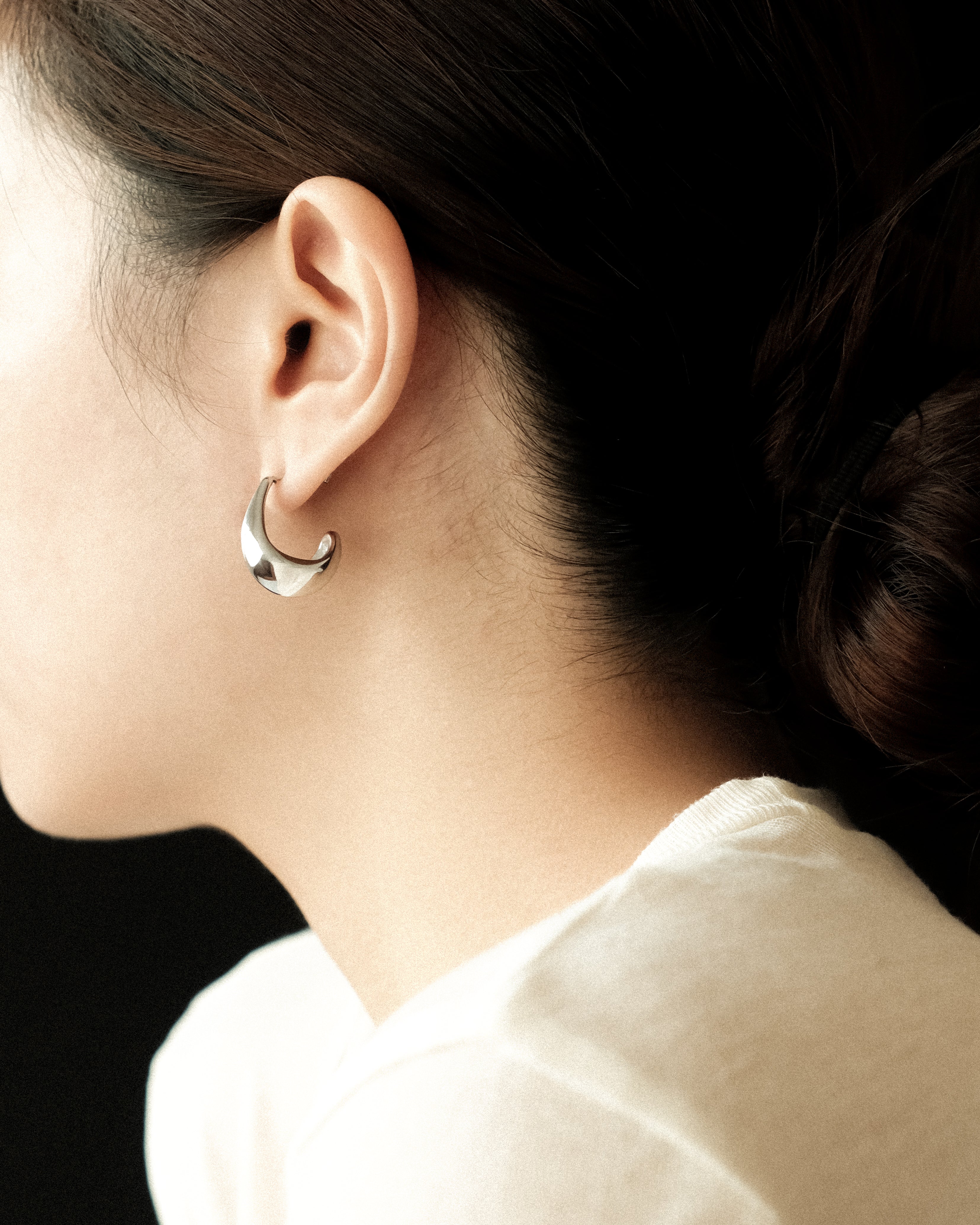 Bode Curved Hoop Stud Earrings
