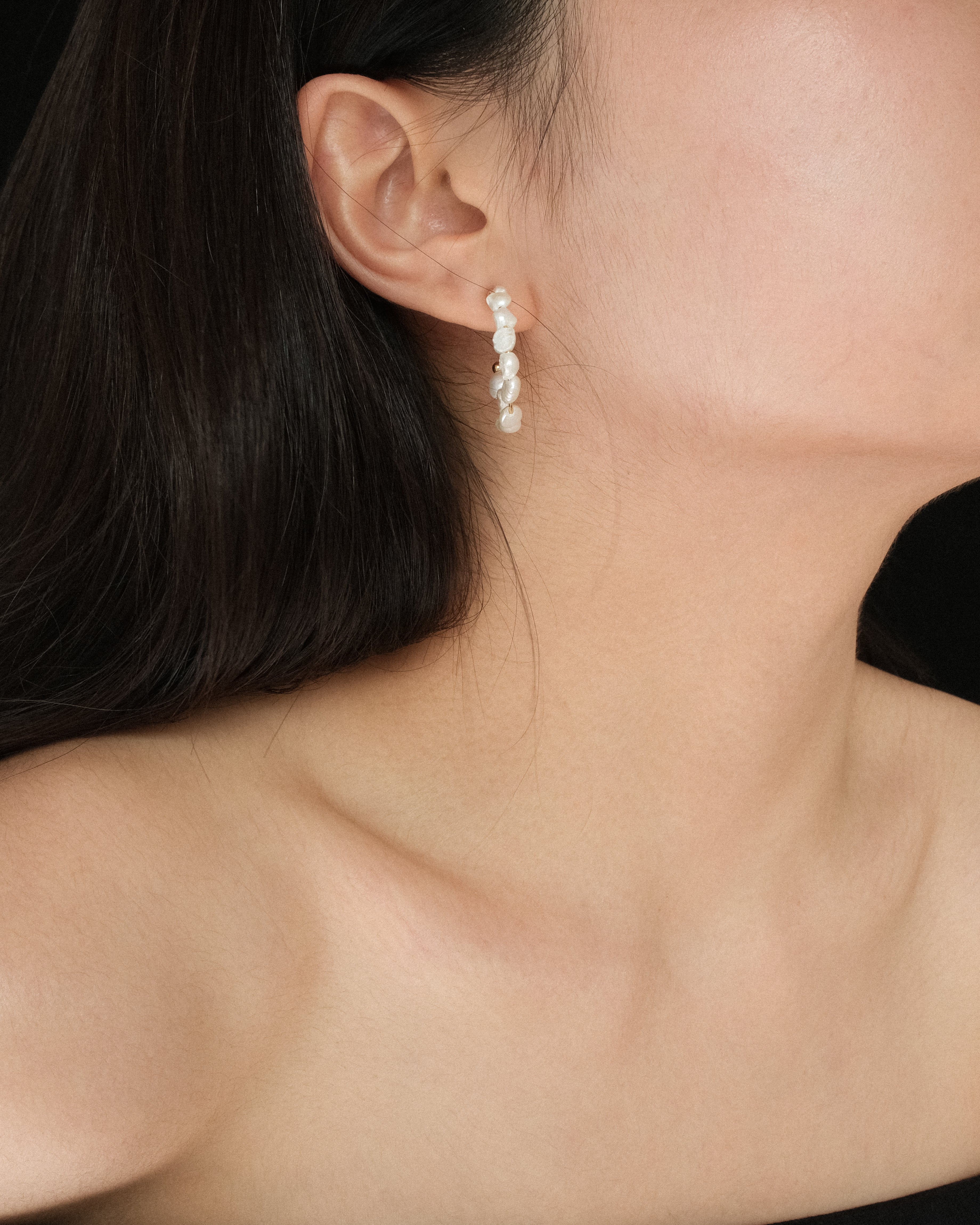Lais Fresh Water Pearl Hoop Earrings