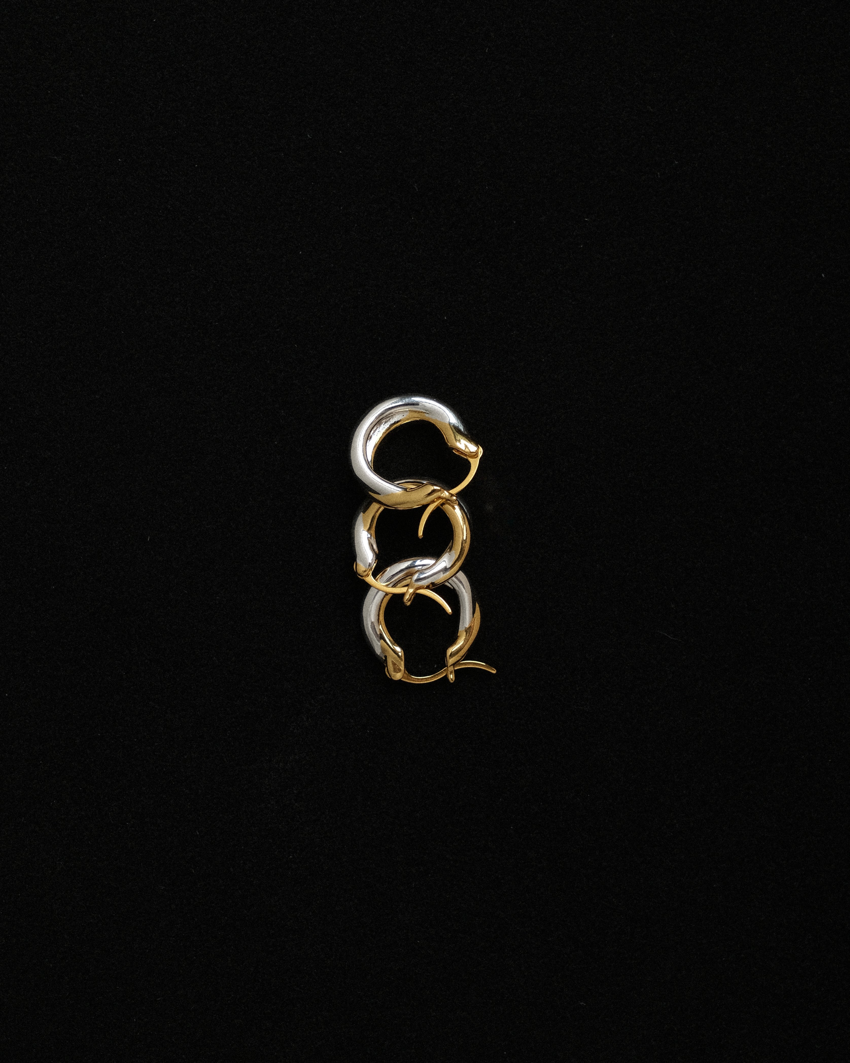 Calira Contrast Mordent Hoop Earrings