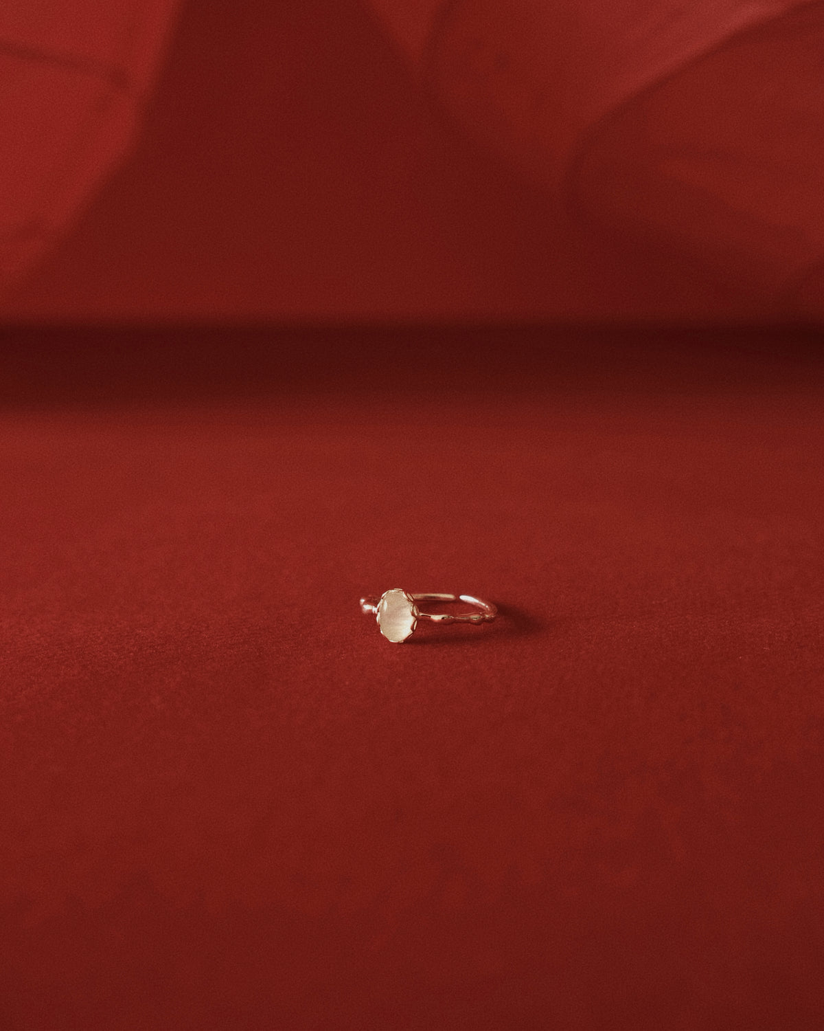 Cele White Chalcedony Ring