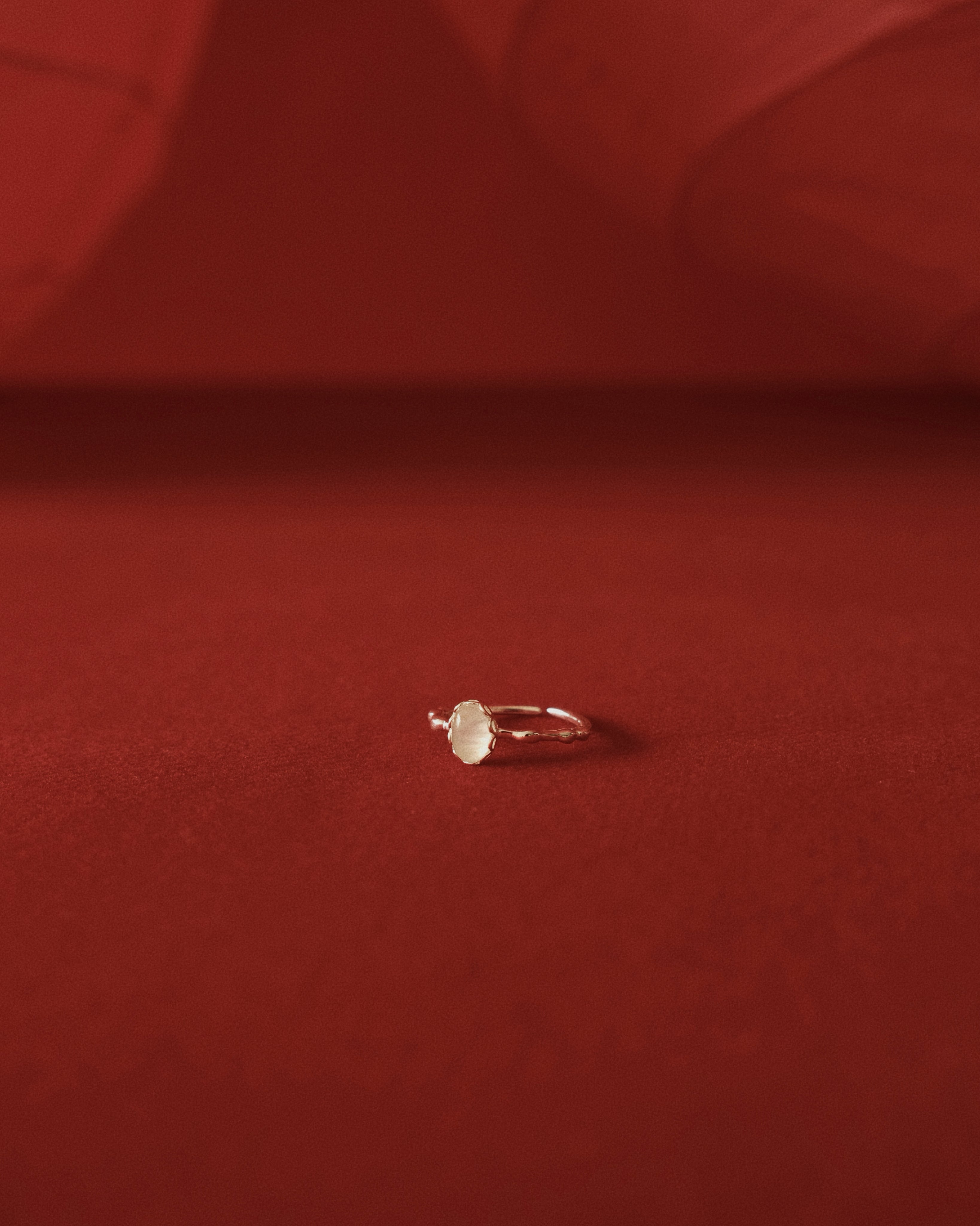 Cele White Chalcedony Ring