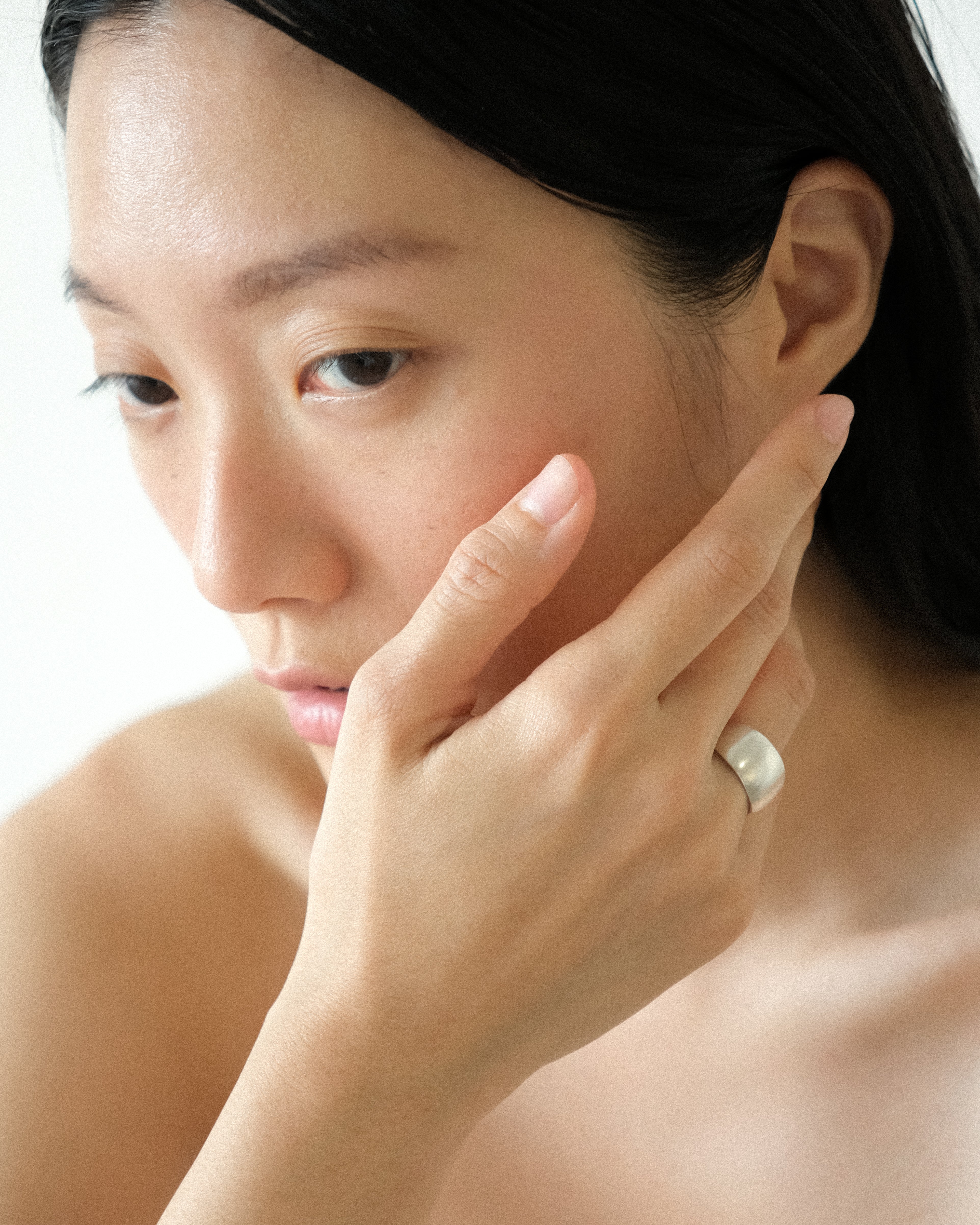 Classic Brushed Round Cigar Band Ring