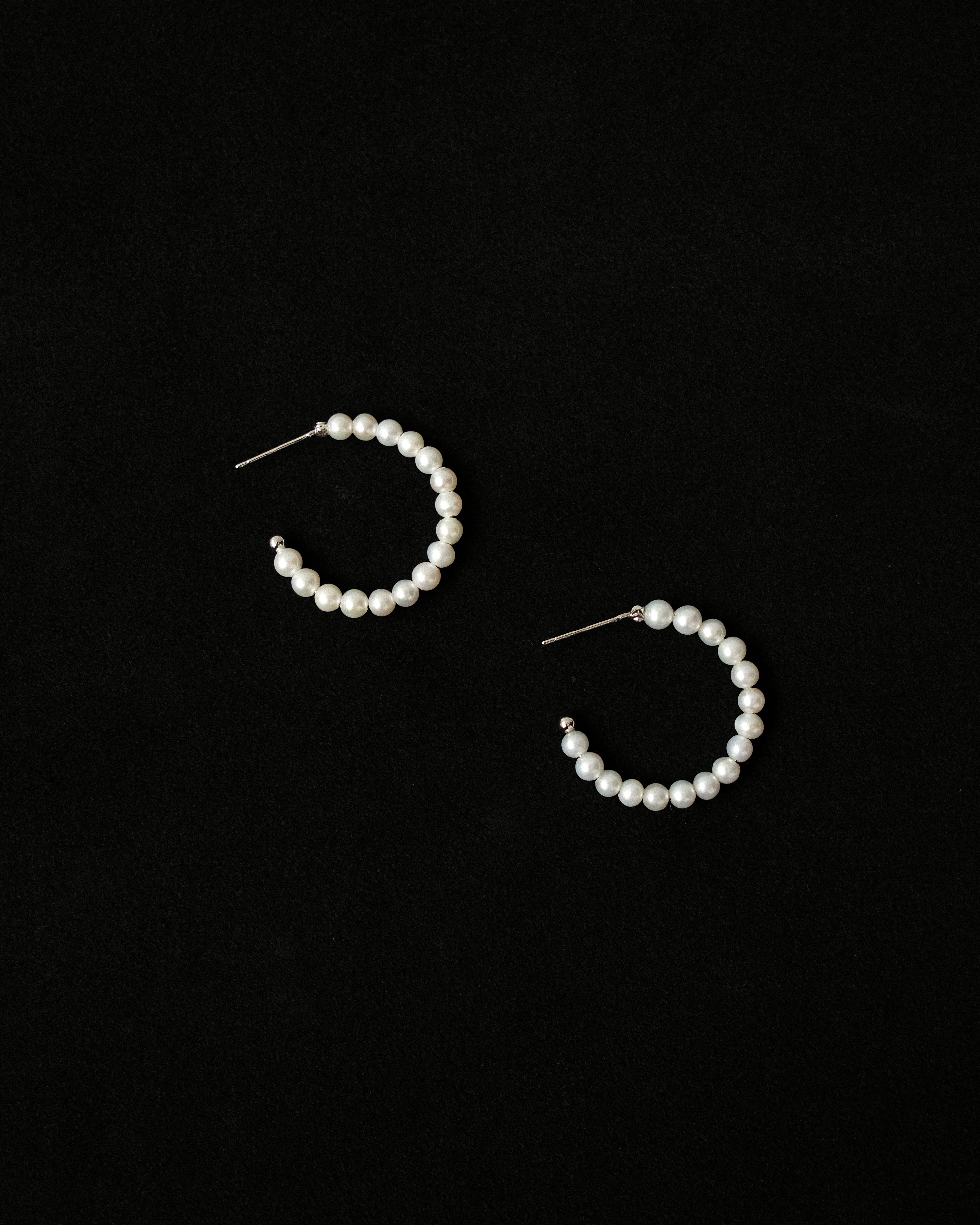 Leta Curved Fresh Water Pearl Earrings