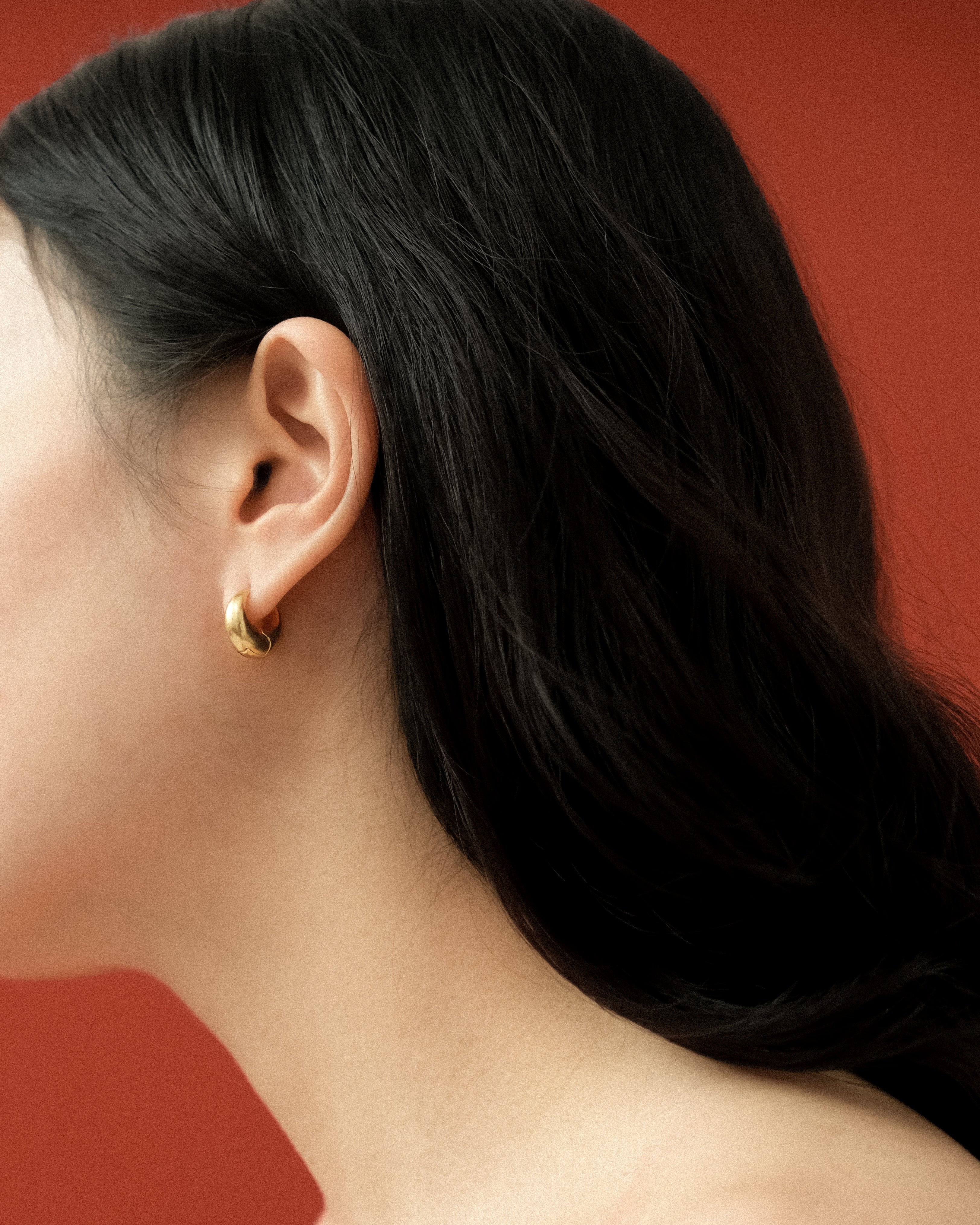 Cale Brushed Mini Hoop Earrings