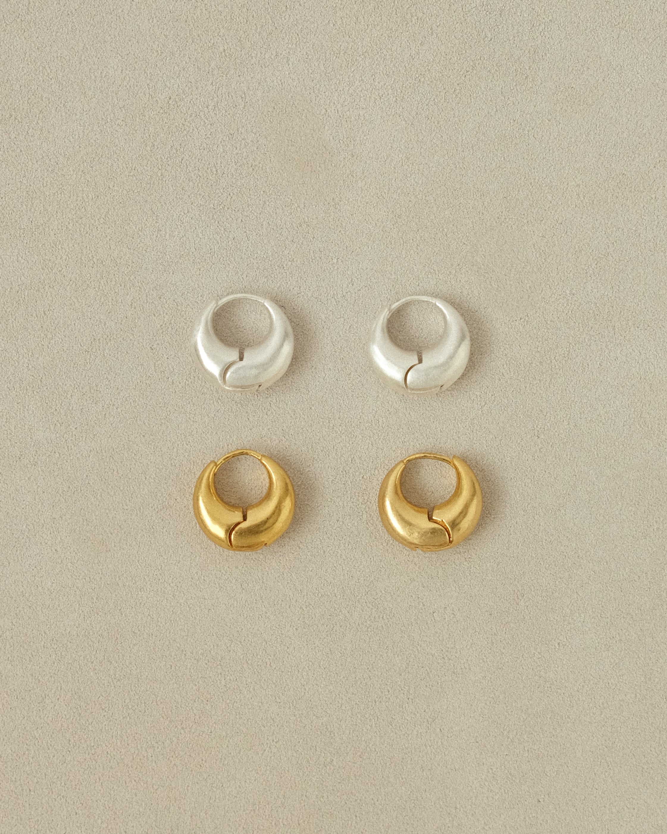 Cale Brushed Mini Hoop Earrings