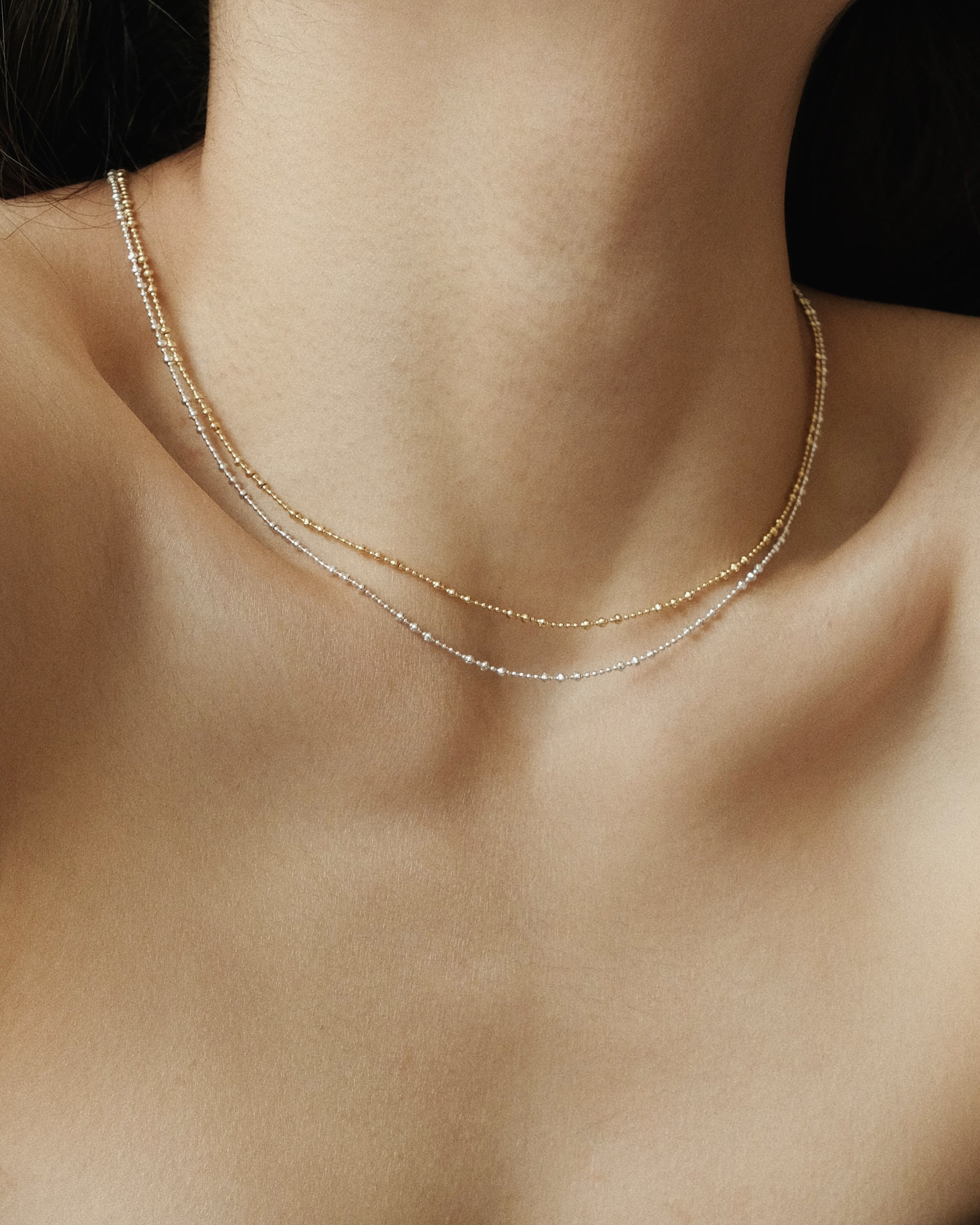 Blanca Tiny Bubble Chain Choker Necklace