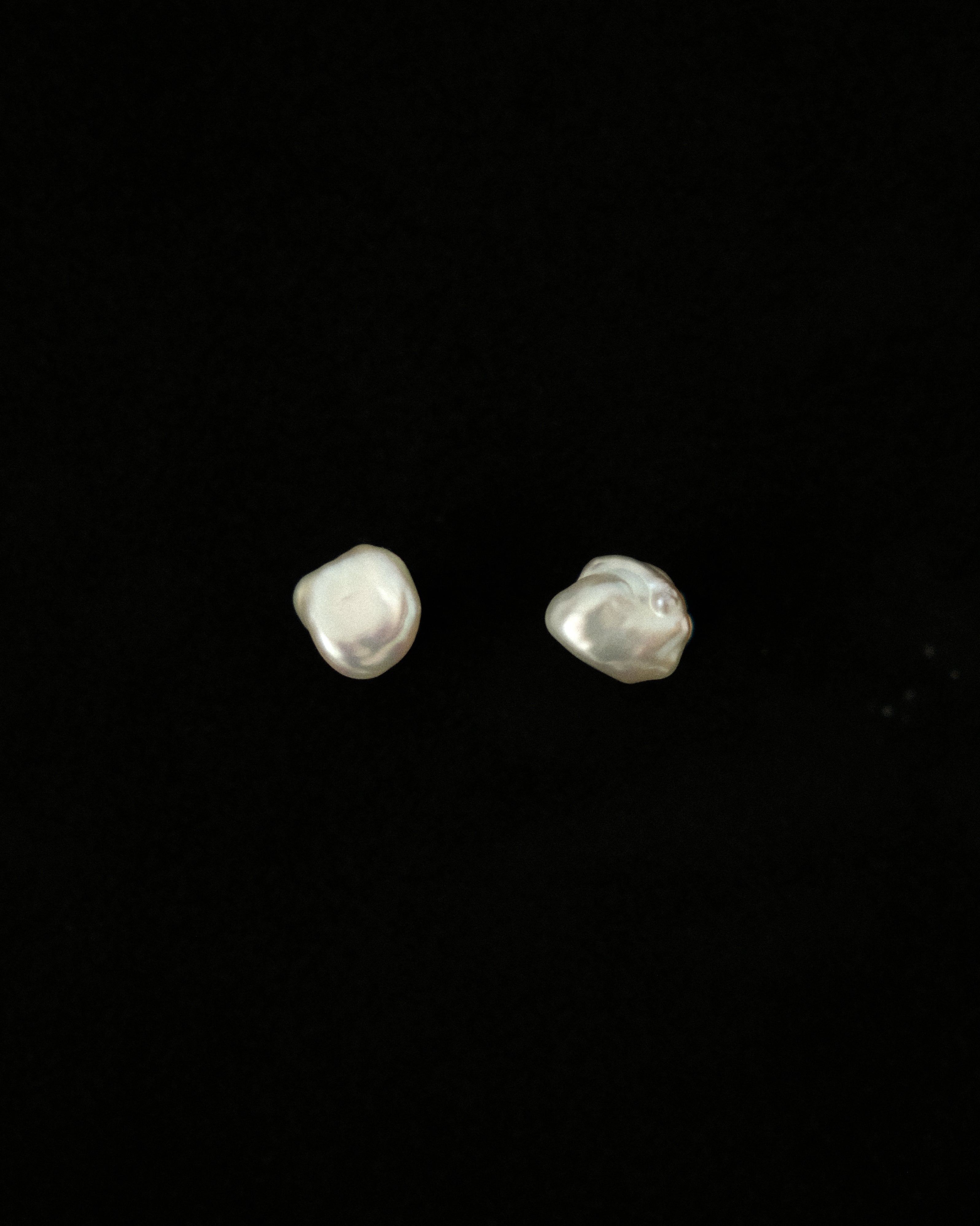 Edo Irregular Keshi Pearl Stud Earrings