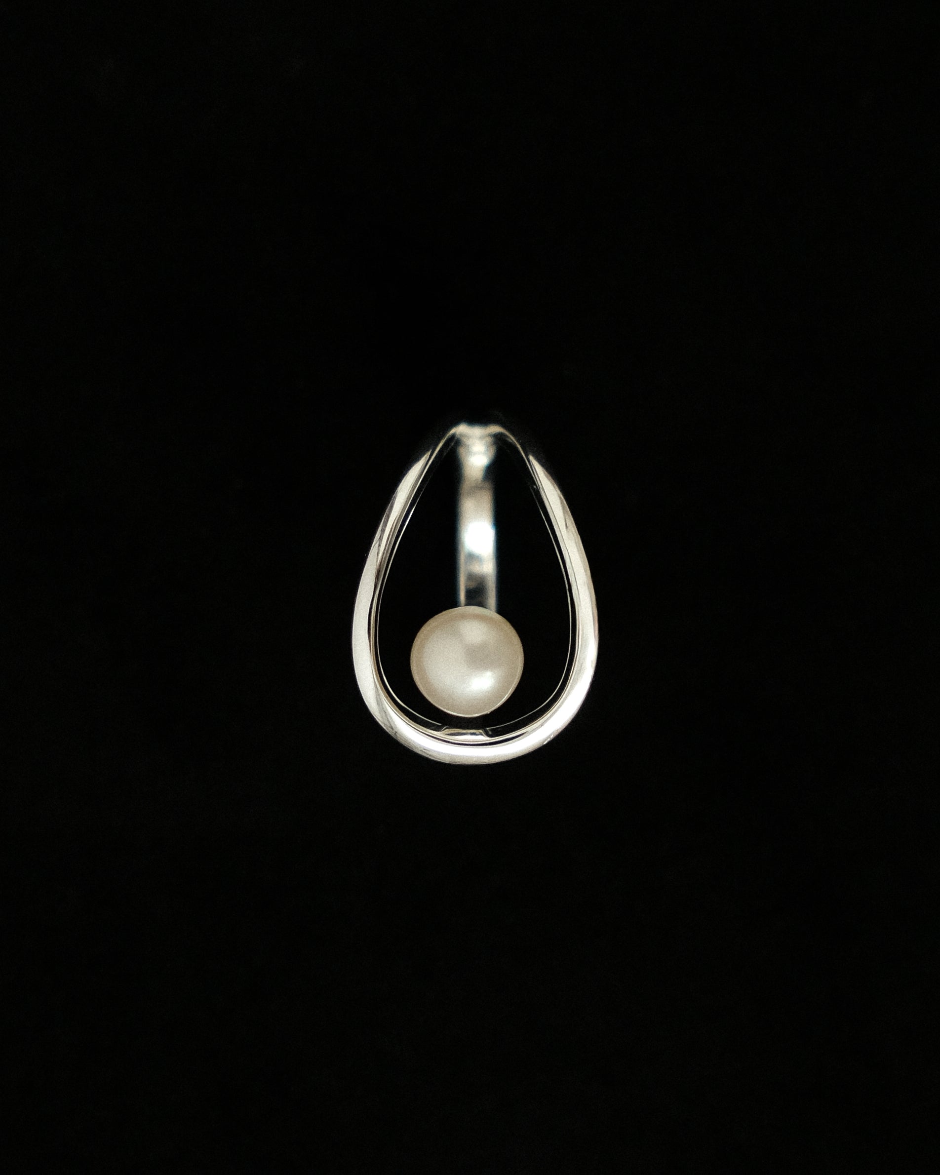 Anika Crossed Fresh Water Pearl Ring