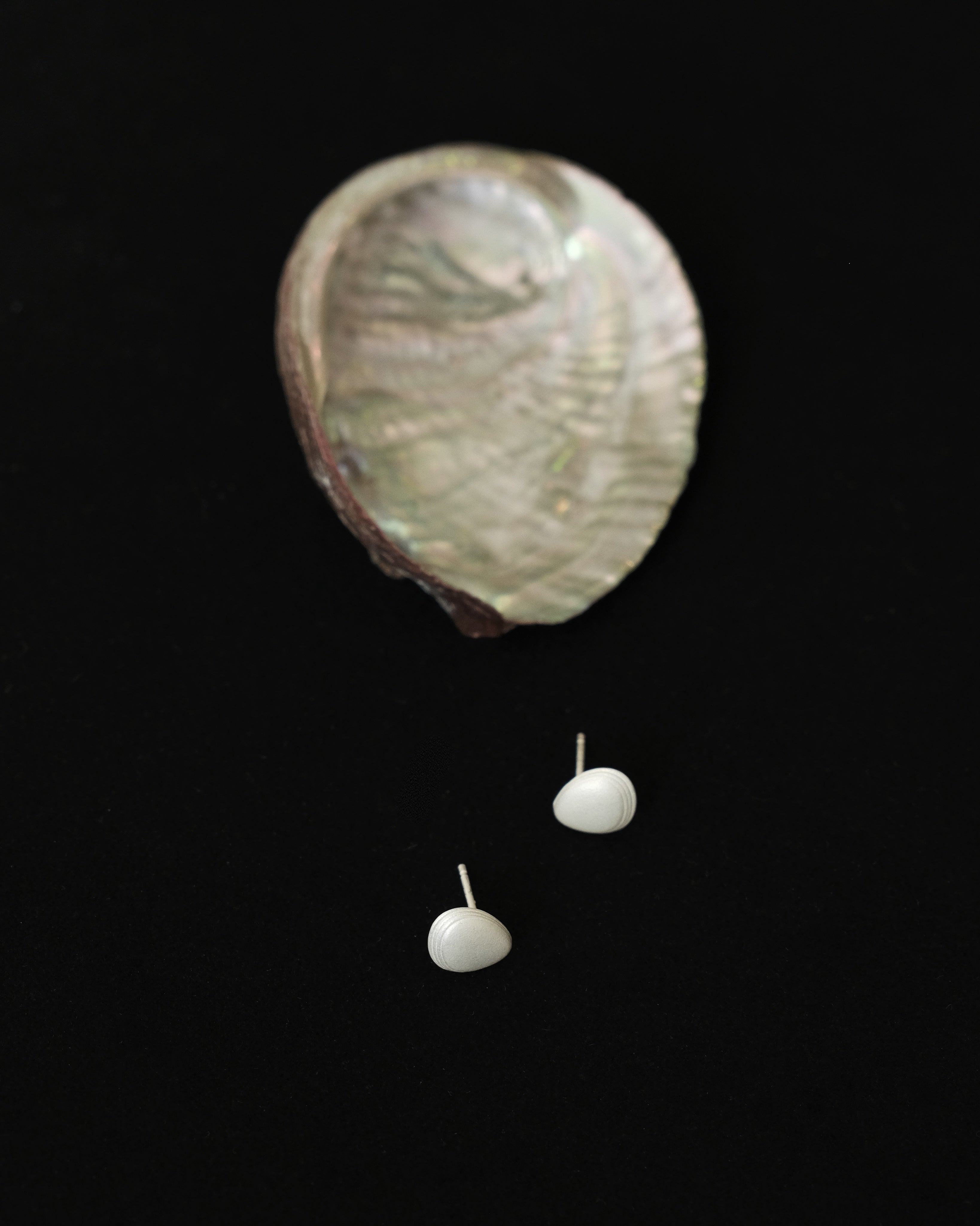 Olga Mini Shell Stud Earrings