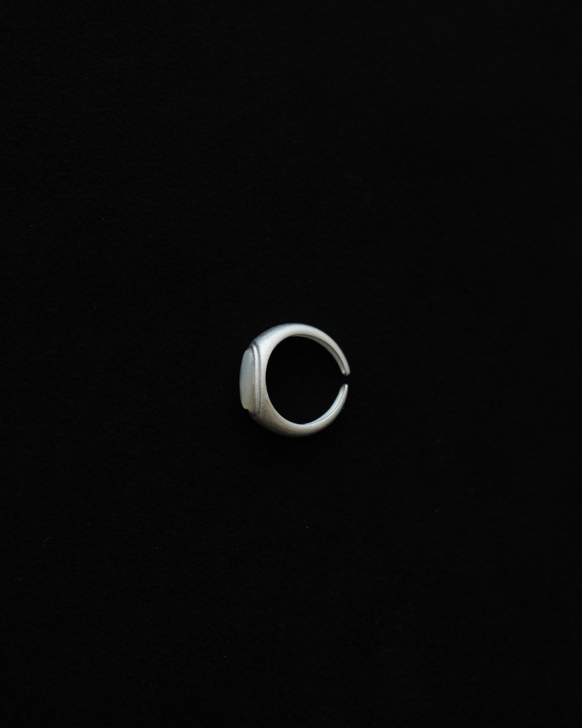 Barnet White Stone Brushed Ring