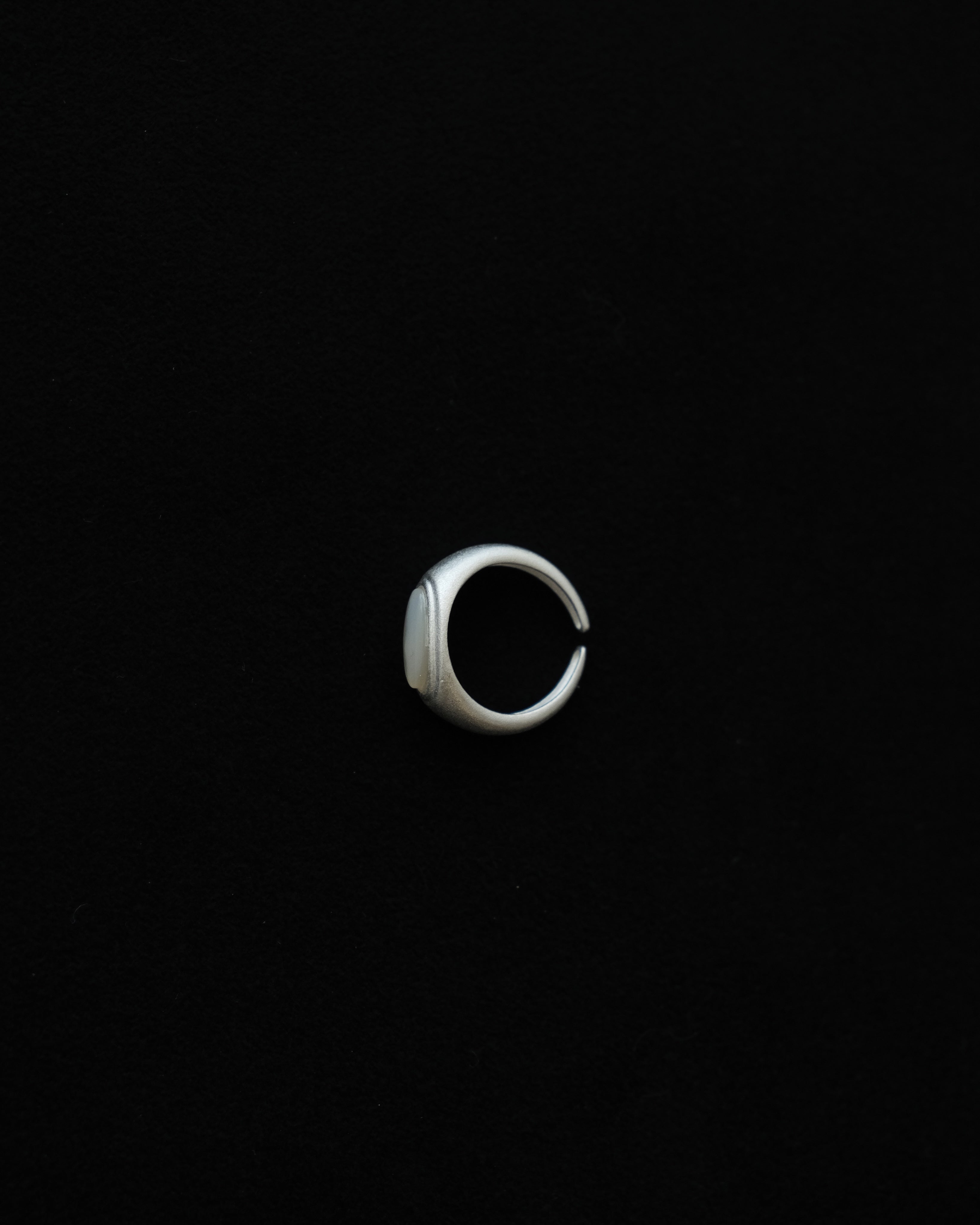 Barnet White Stone Brushed Ring