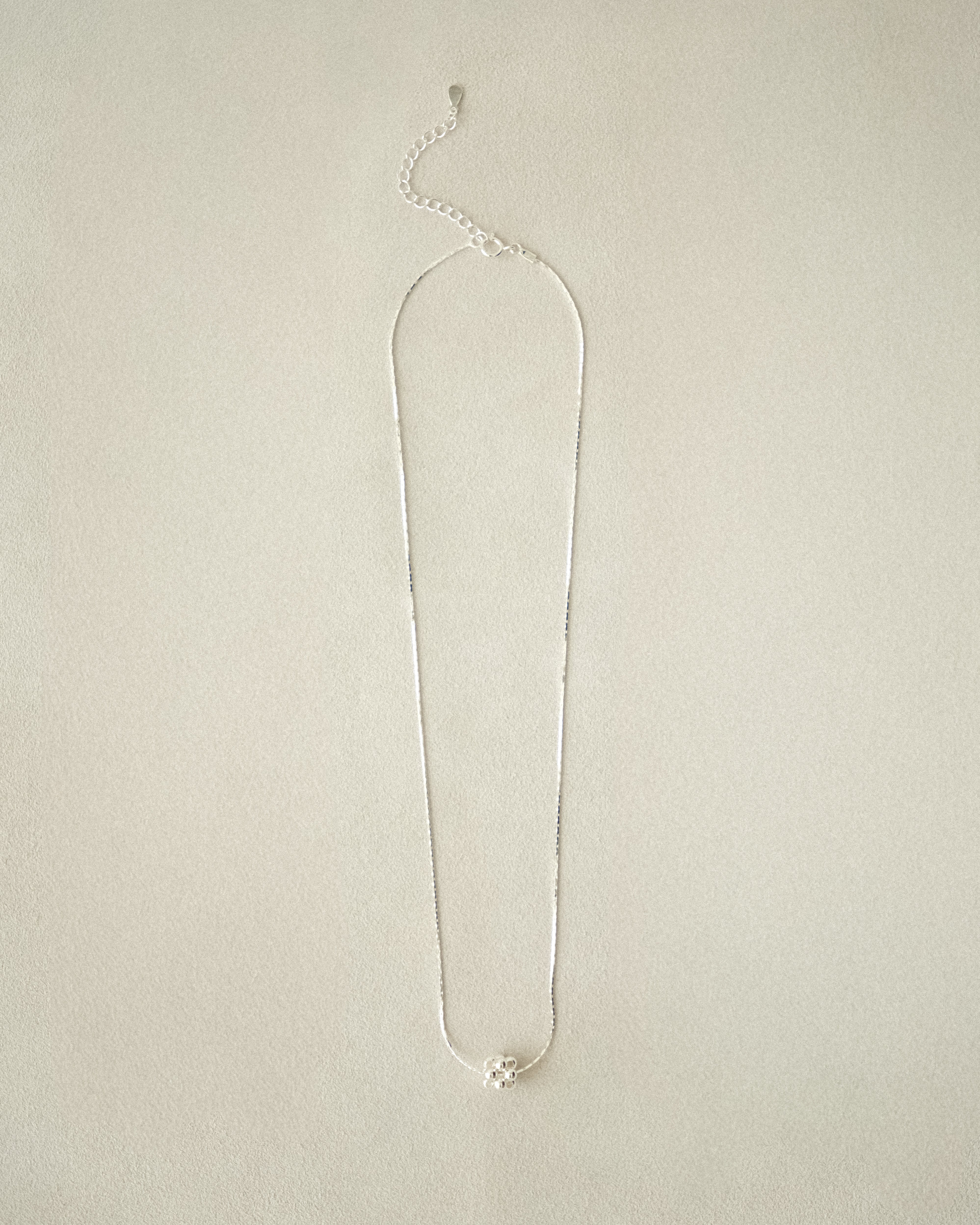 Helia Tiny Flowing Ball Pendant Choker Necklace