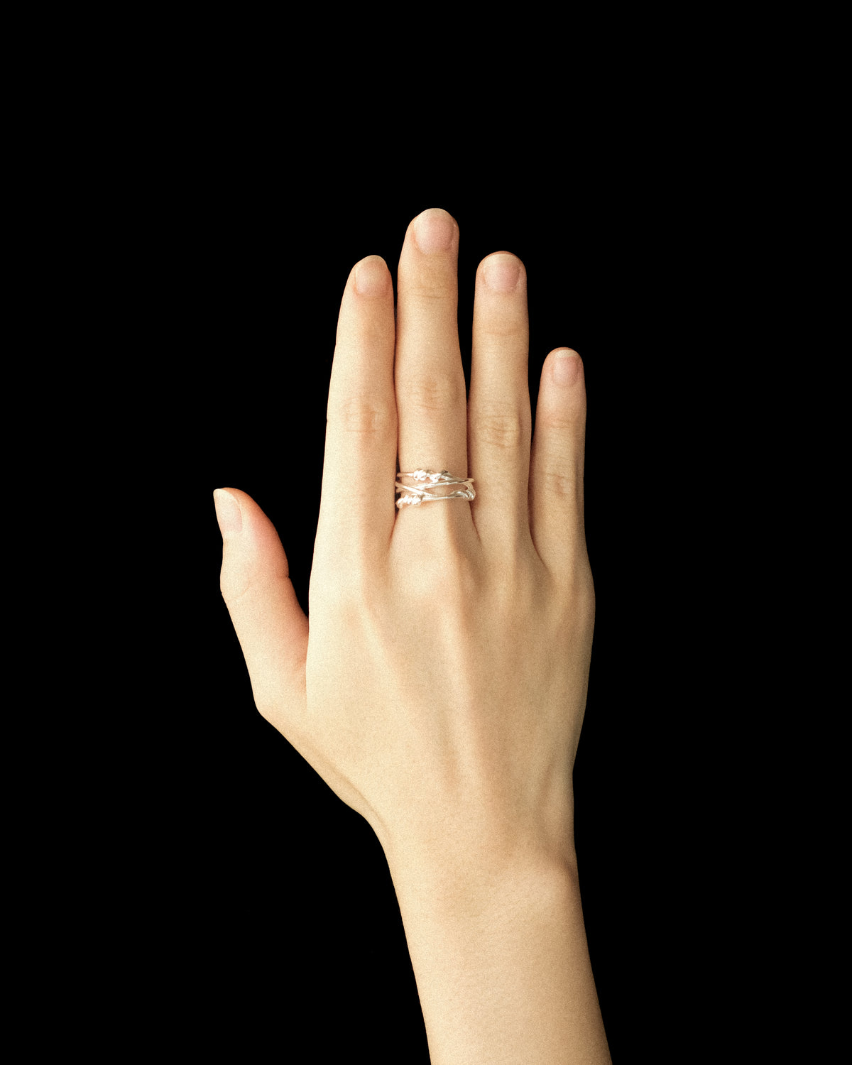 Olea Trio Crossed Vine Band Ring