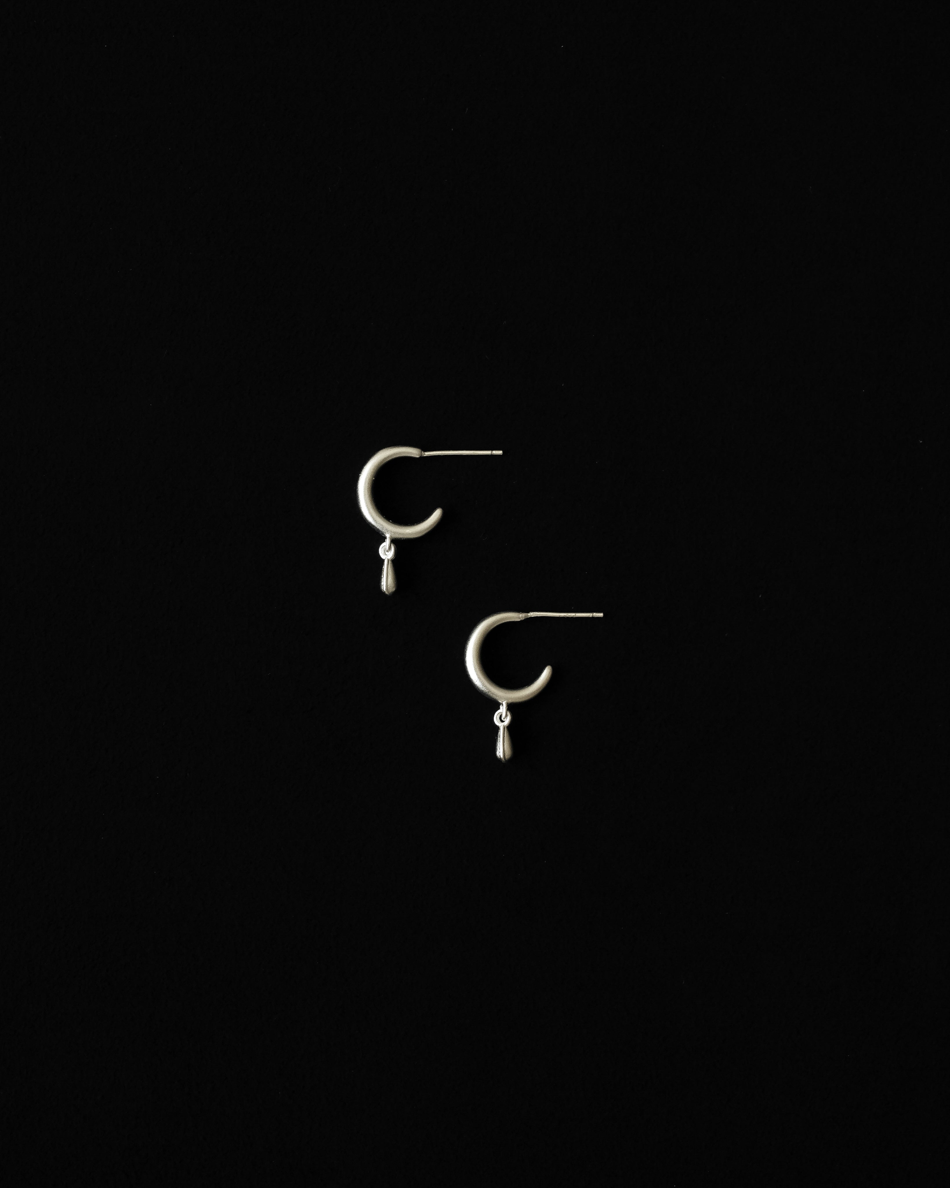 Saloma Brushed Dangle Drop Stud Earrings