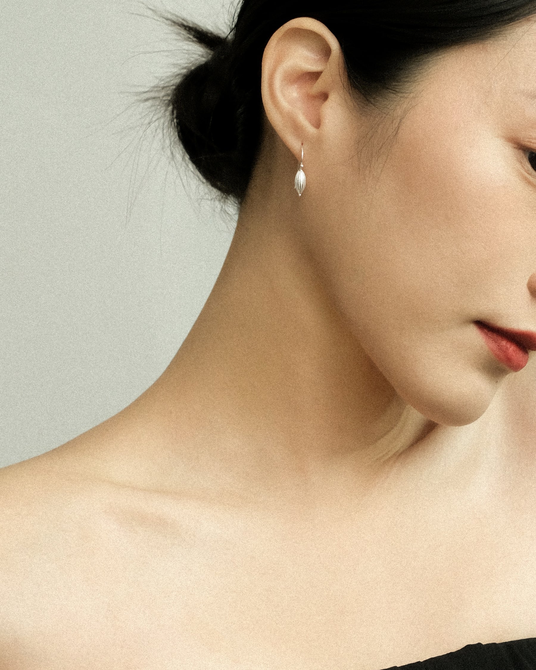 Agni Ribbed Ball Dangle Earrings