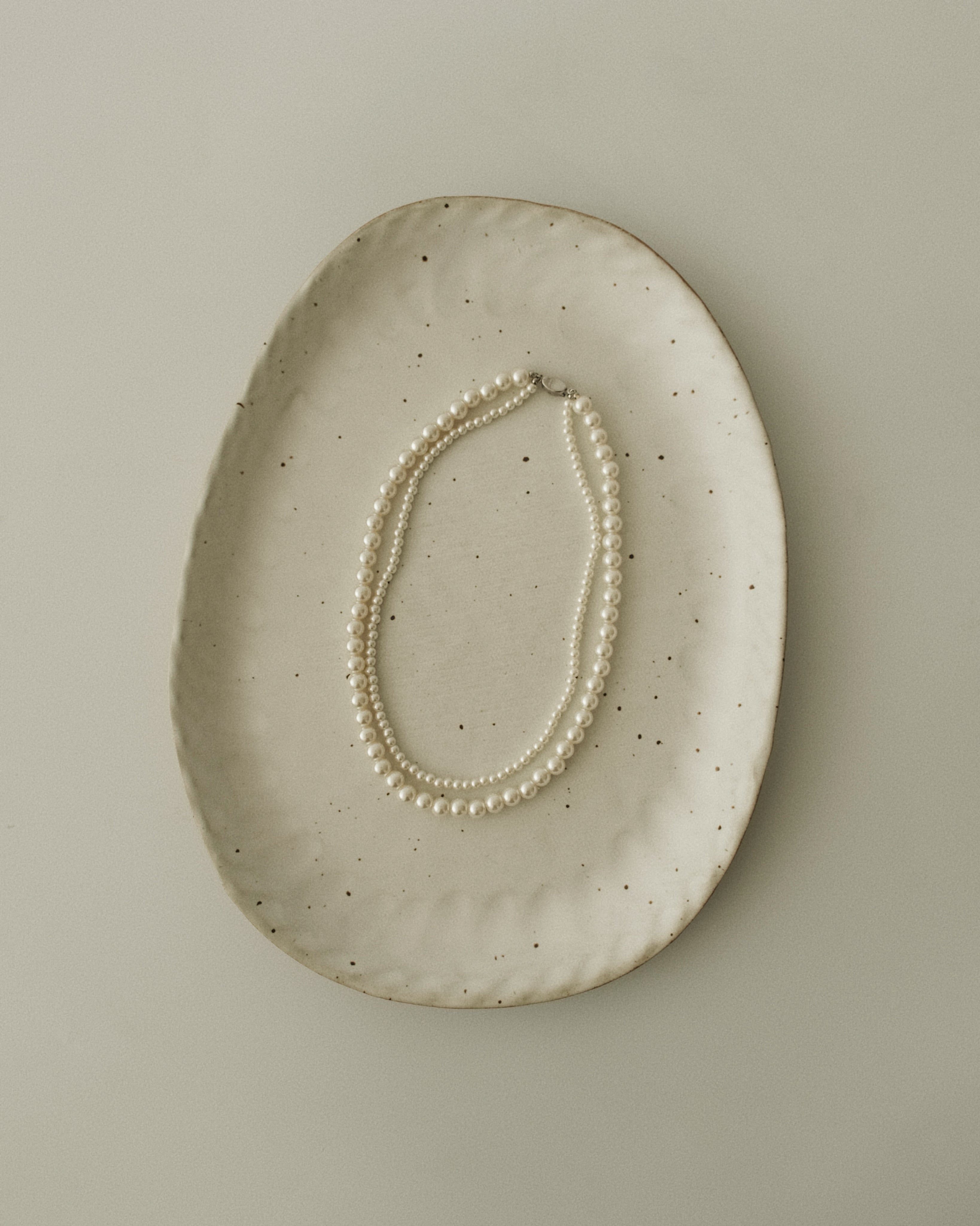 Jaume Layered Crystal Pearl Necklace