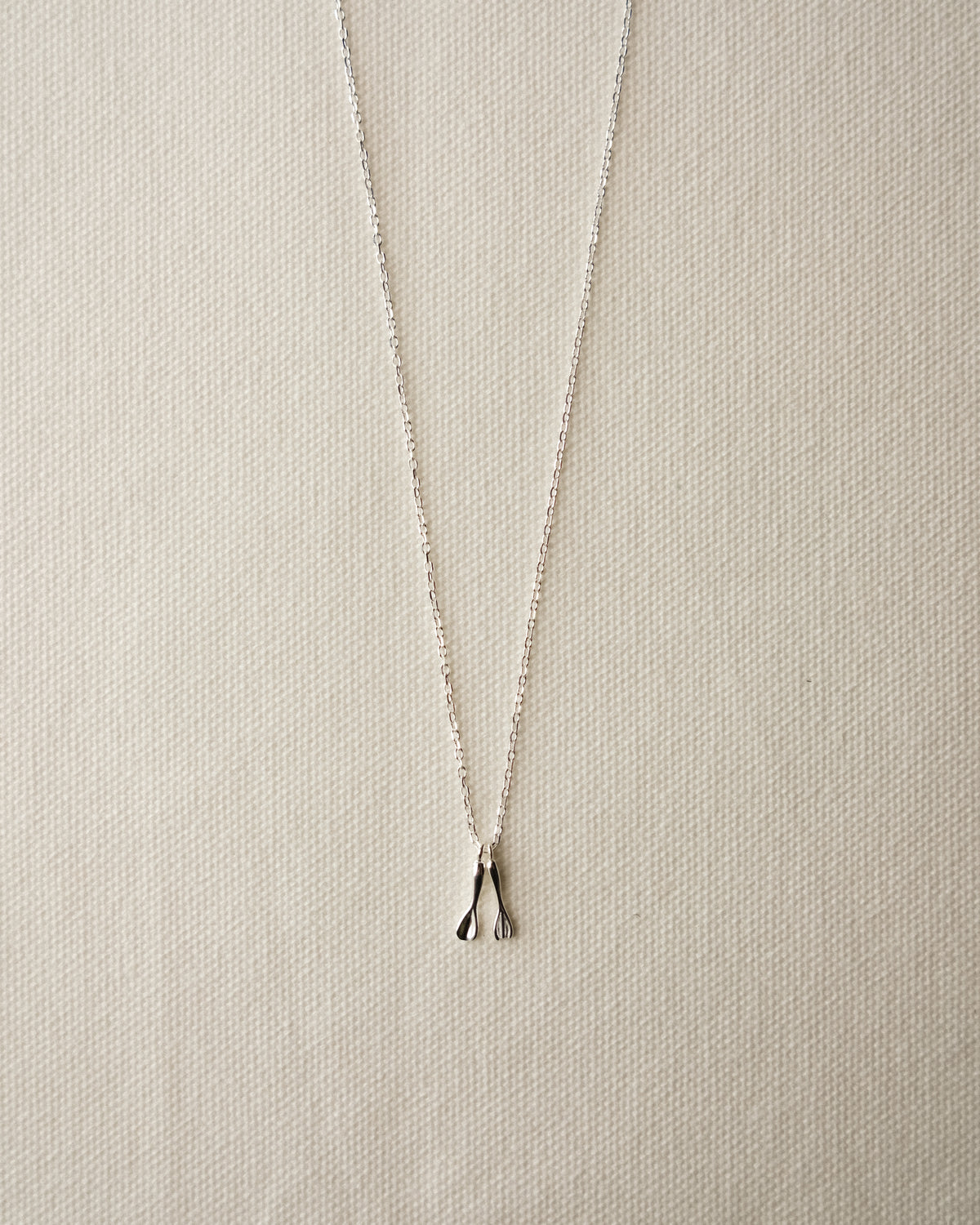 George Tiny Fork and Spoon Pendant Necklace
