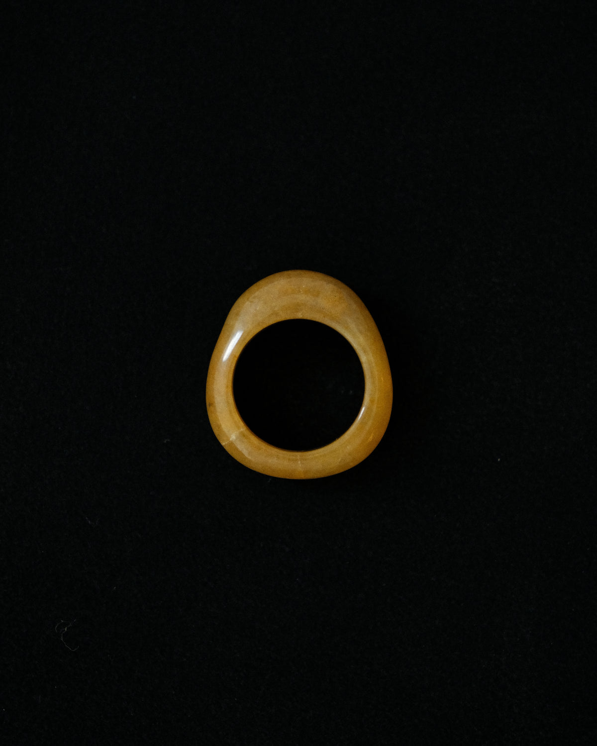 Romy Yellow Jade Donut Ring