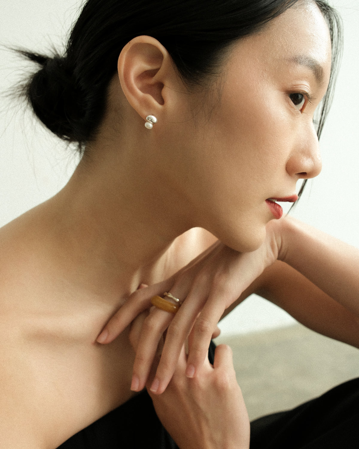 Tiny Toia Fresh Water Pearl Stud Earrings