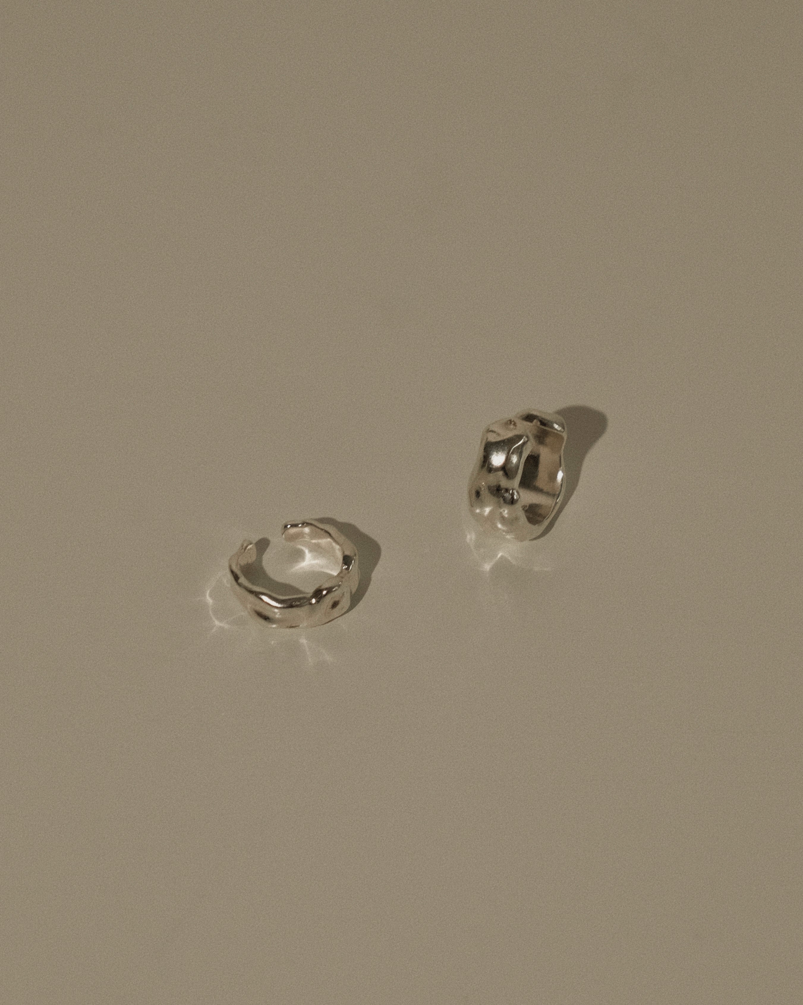 Daia Twin Bold Hammered Ear Cuff