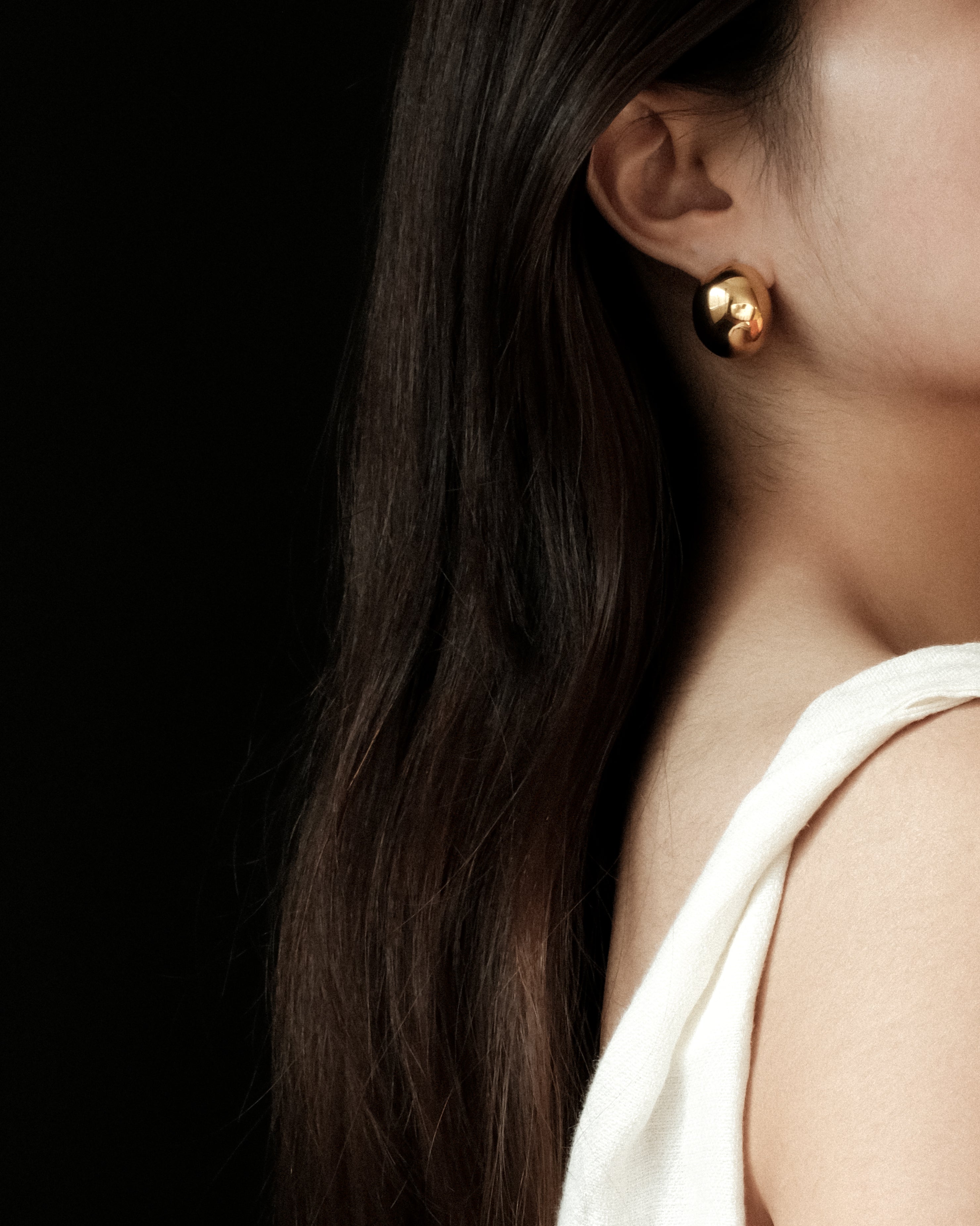 Greta Bold Dome Stud Earrings