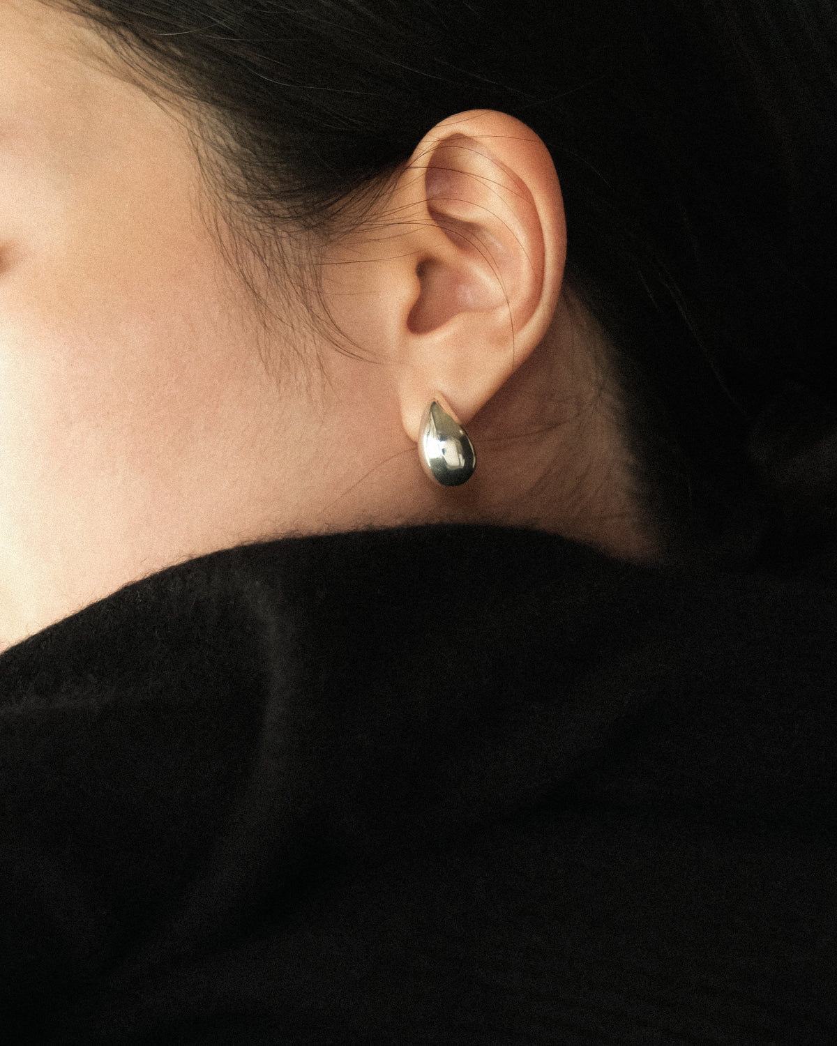 Bold Aoja Sculptural Drop Stud Earrings