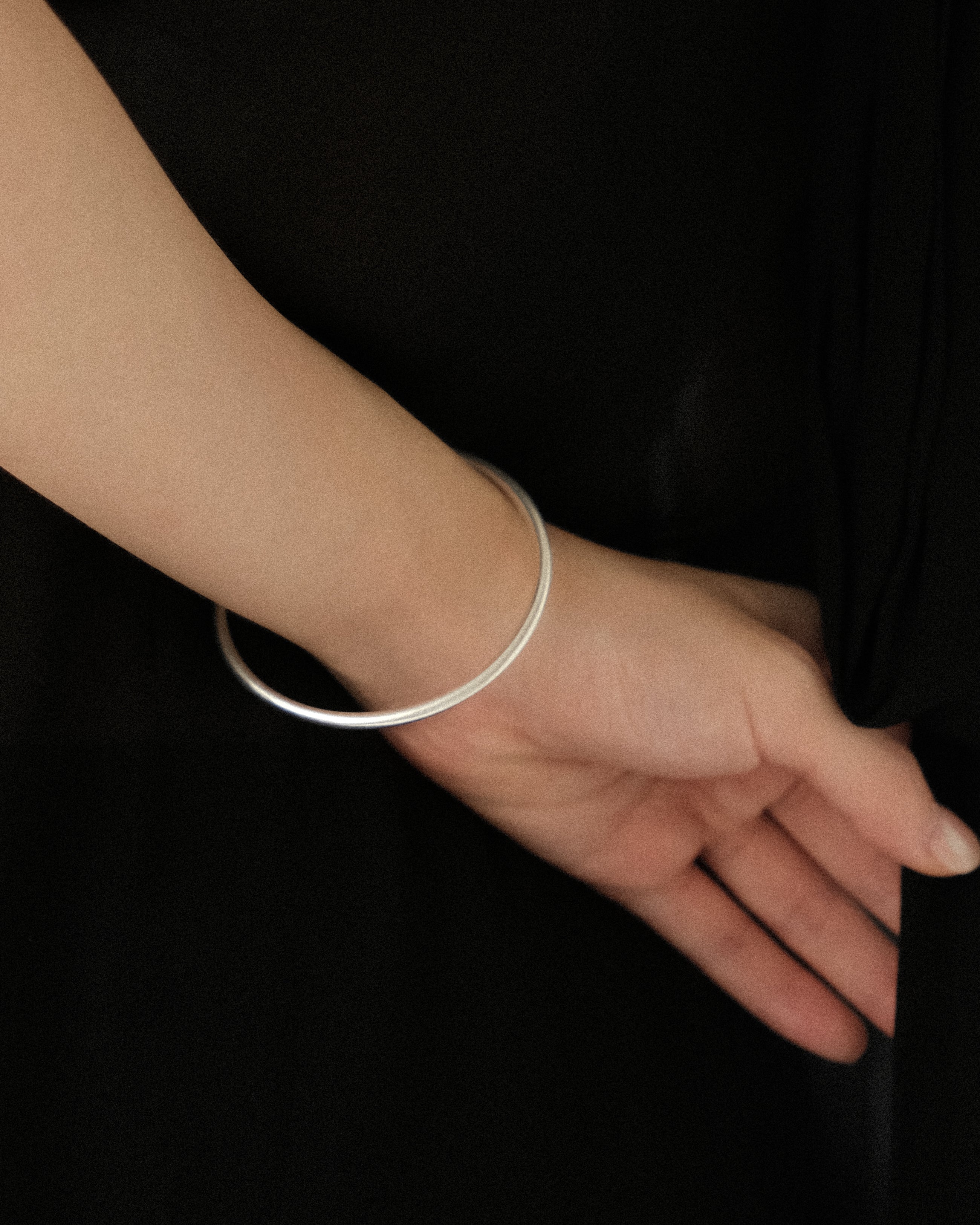 Barbara Satin Round Bangle