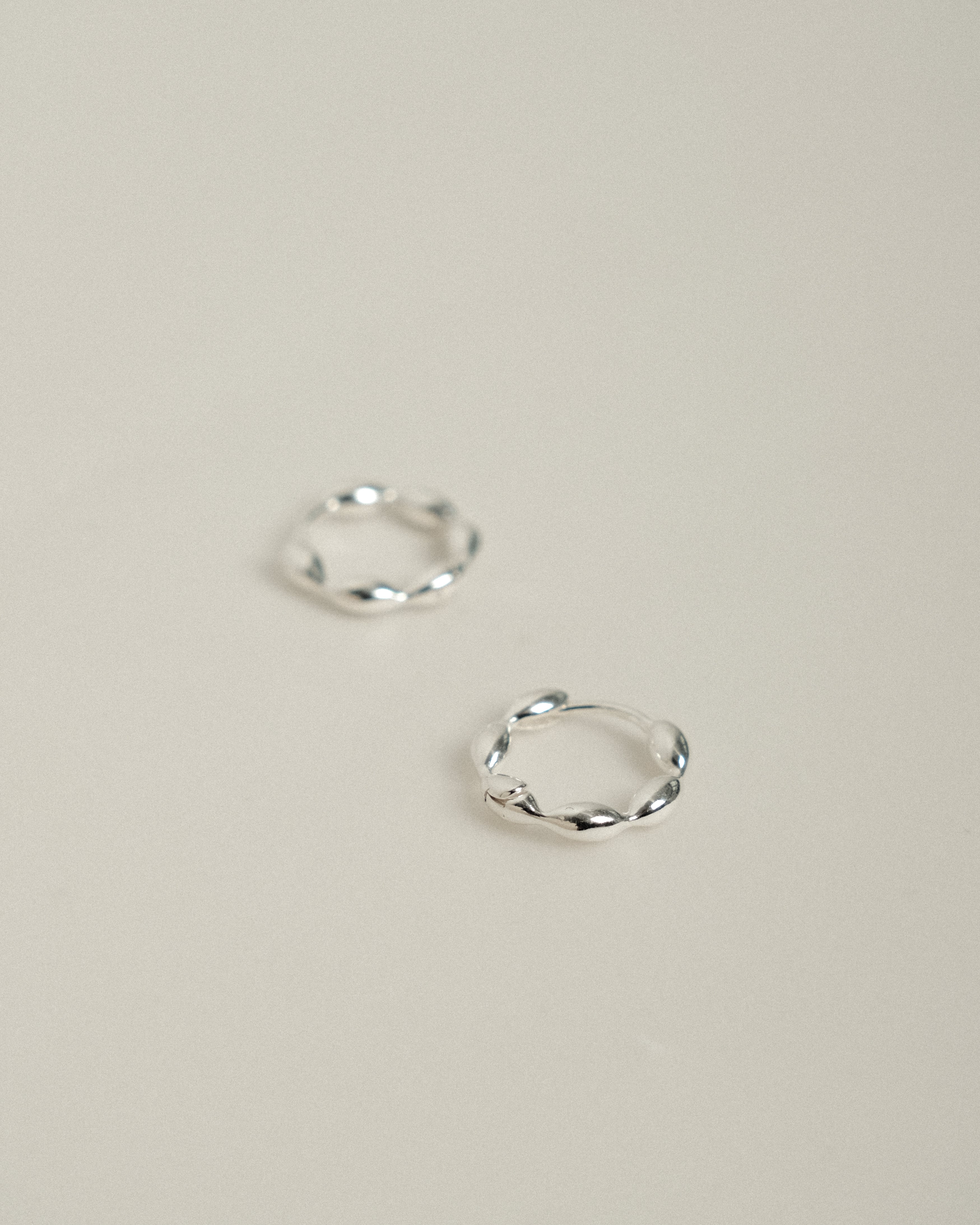 Olpe Olive Beaded Hoop Earrings