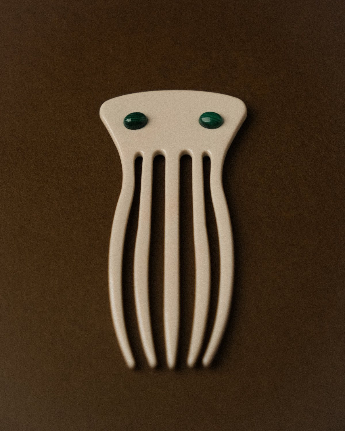 The Gardienne Hair Comb, Malachite.