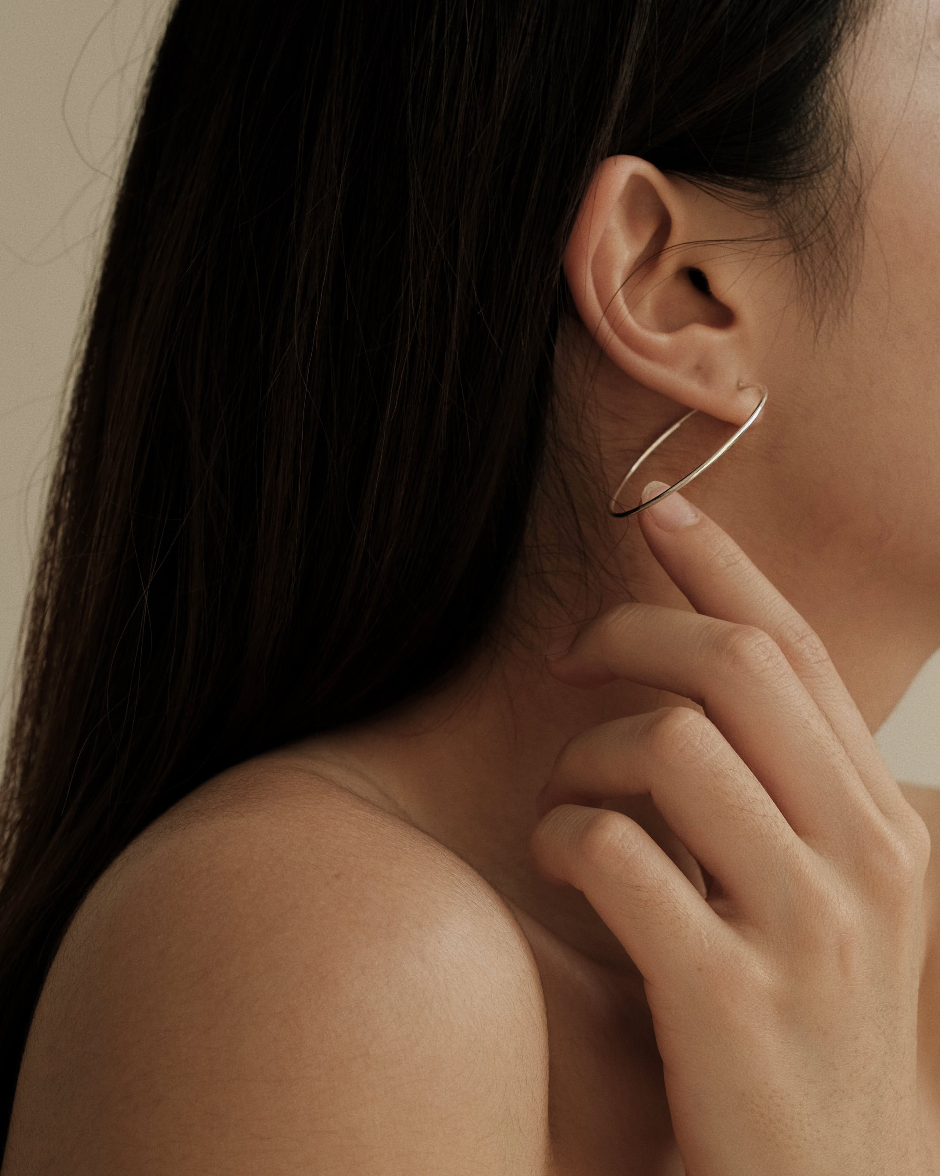 Edna Large Thin Hoop Earrings