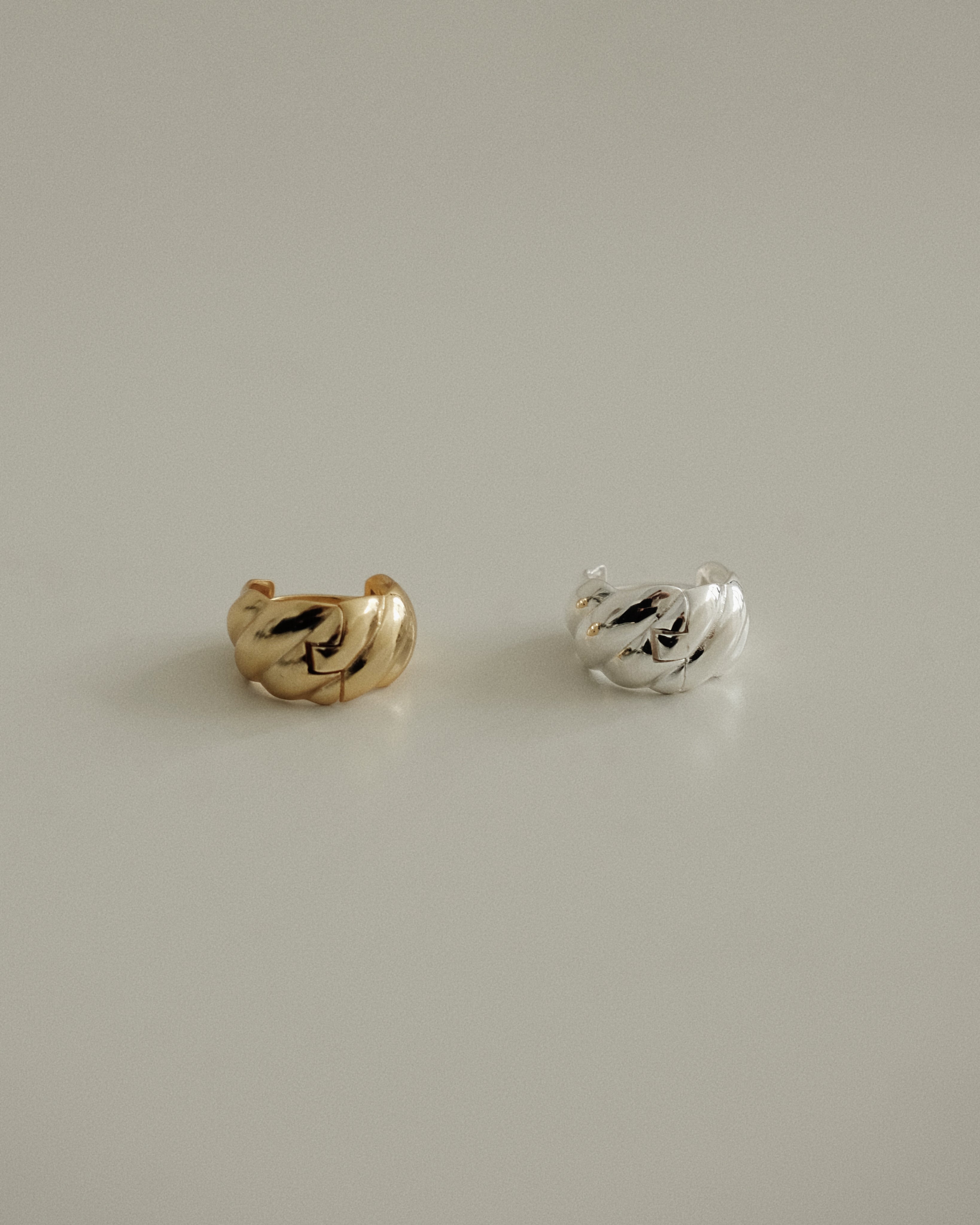 Agathe Shell Bold Hoop Earrings
