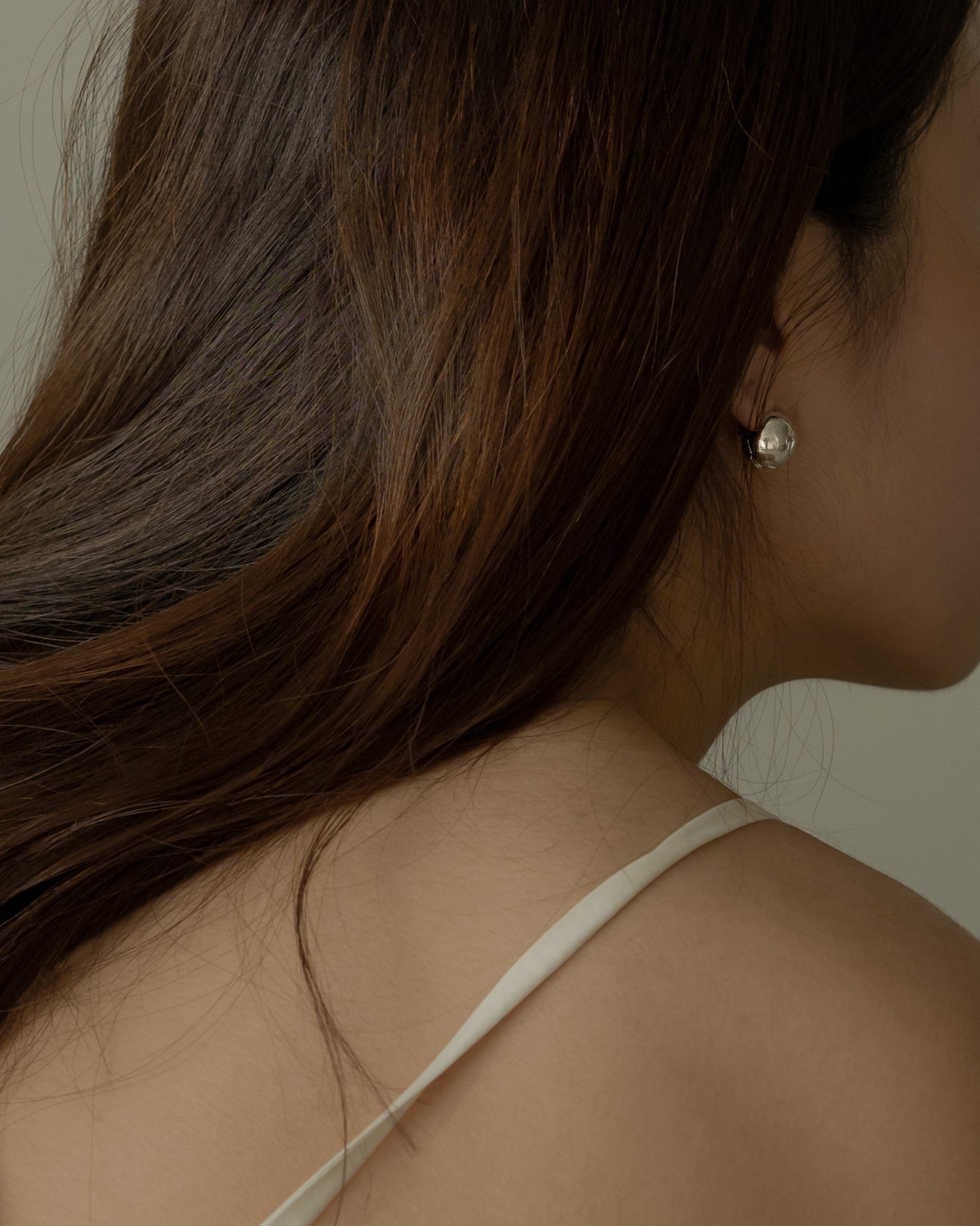 Juno Dome Ball Huggie Hoop Earrings