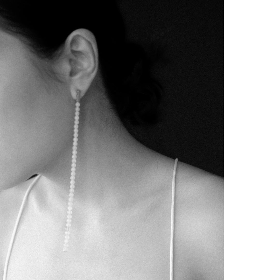MYJN Antoinette jade earrings worn
