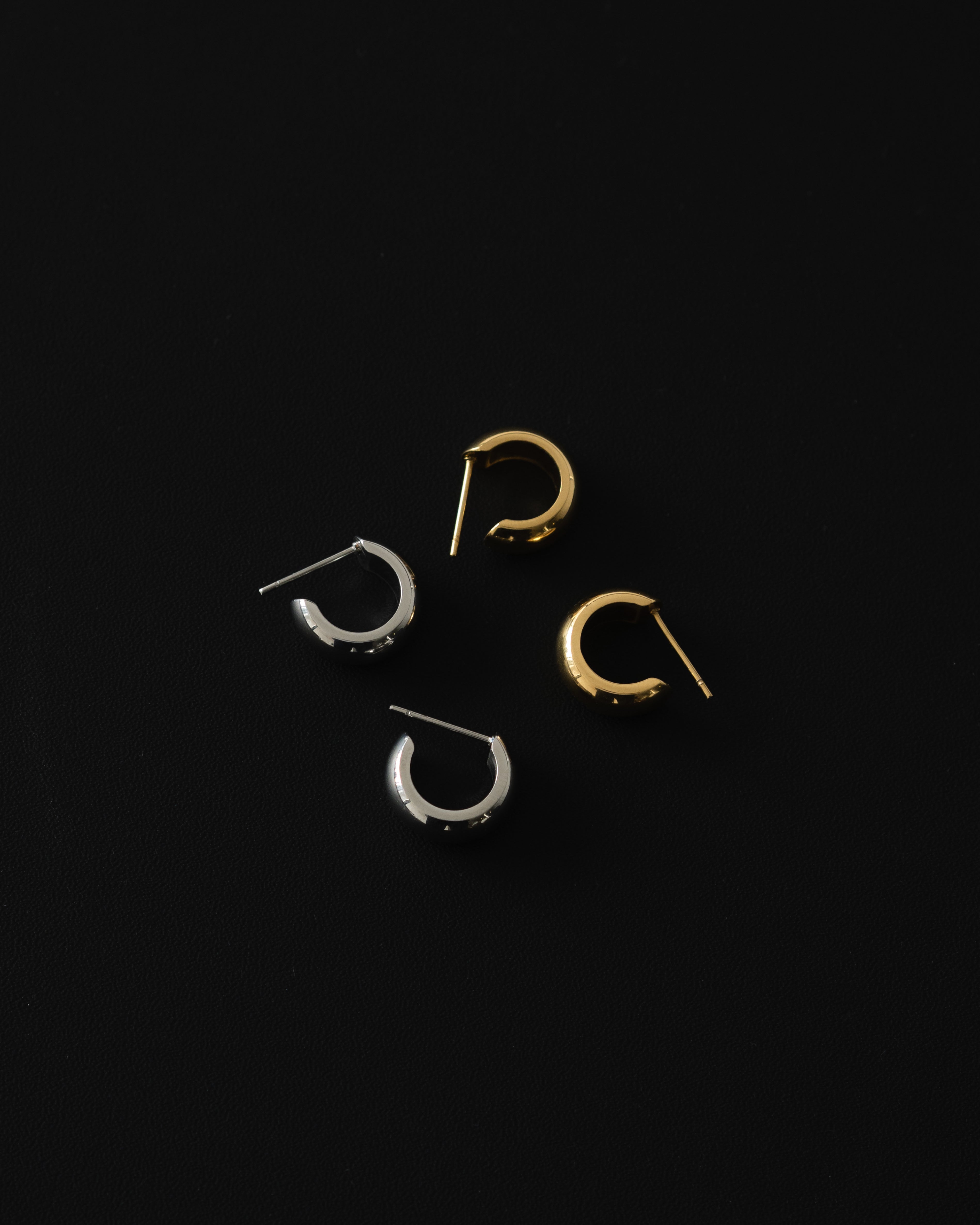 Rizzo C Hoop Stud Earrings